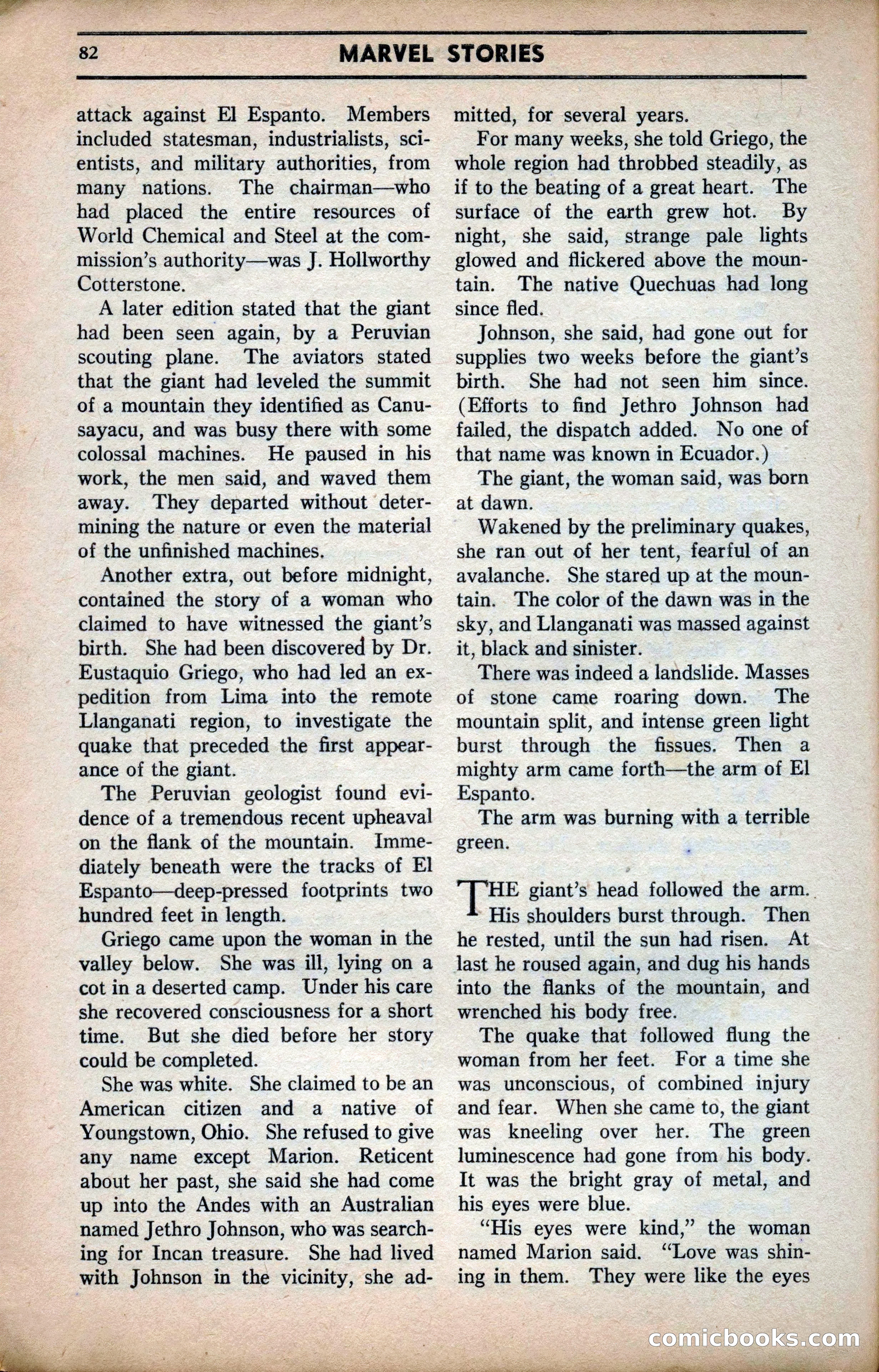 Marvel Stories, April 1941 — page 82 of 116