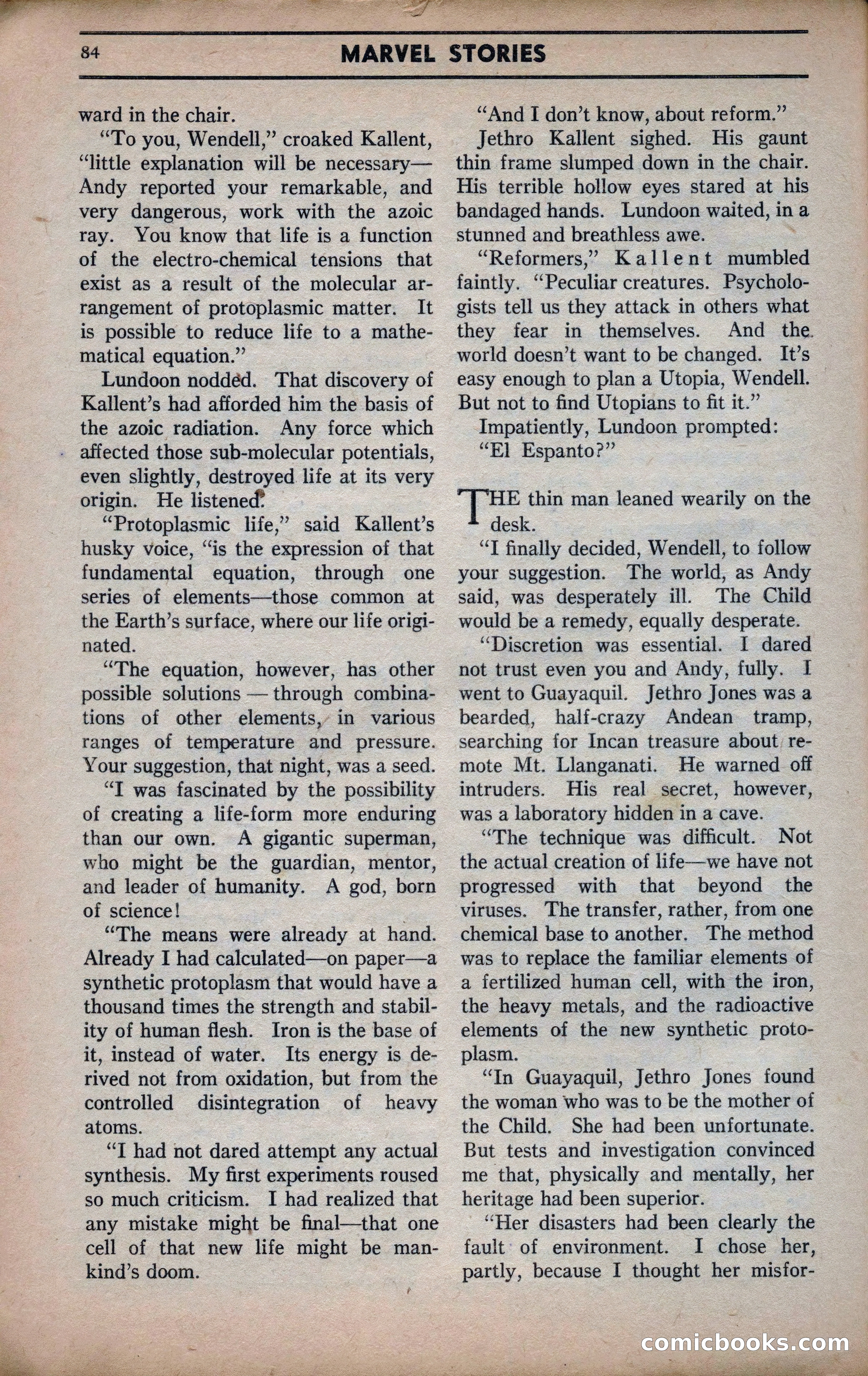 Marvel Stories, April 1941 — page 84 of 116