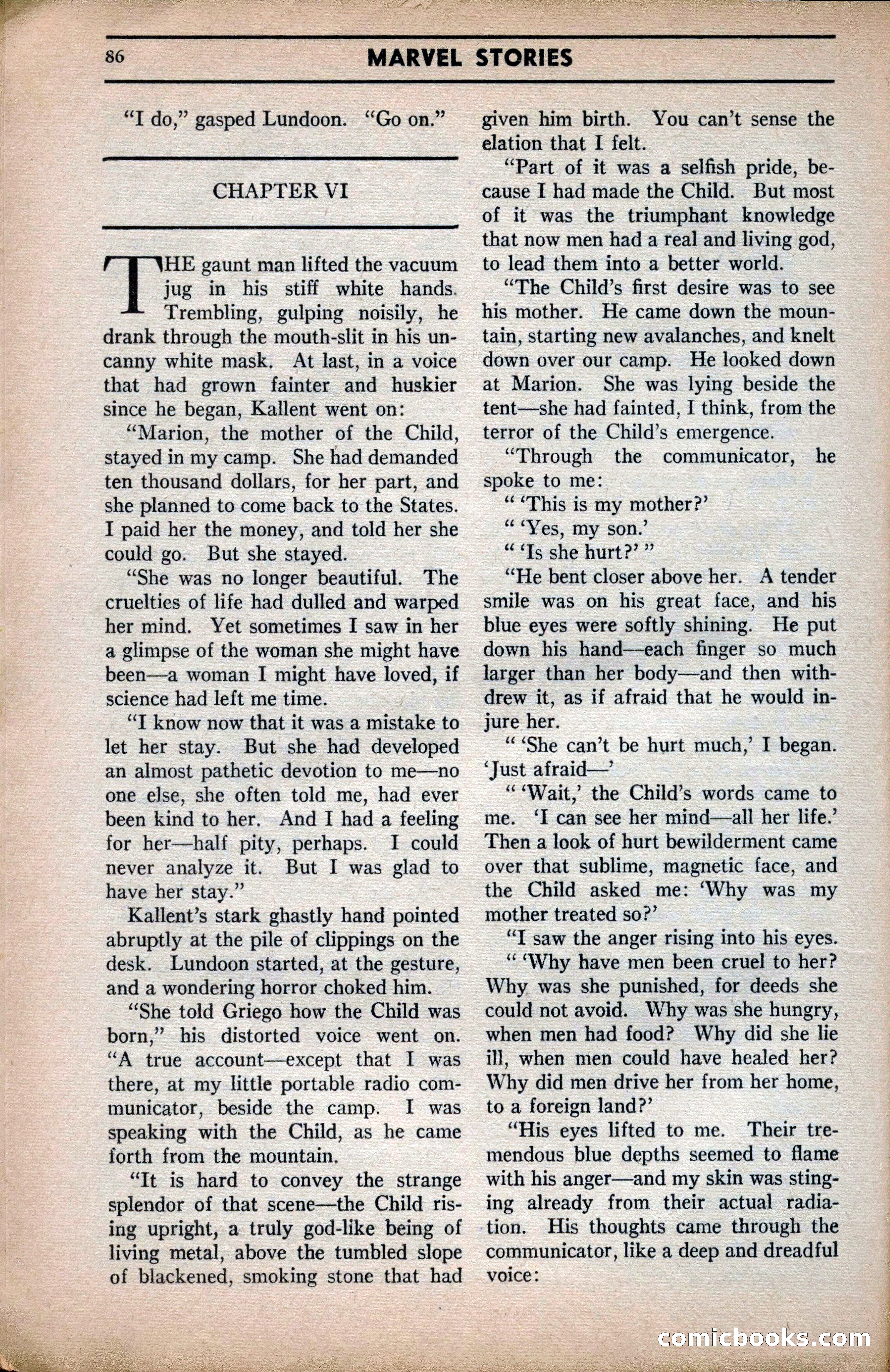 Marvel Stories, April 1941 — page 86 of 116