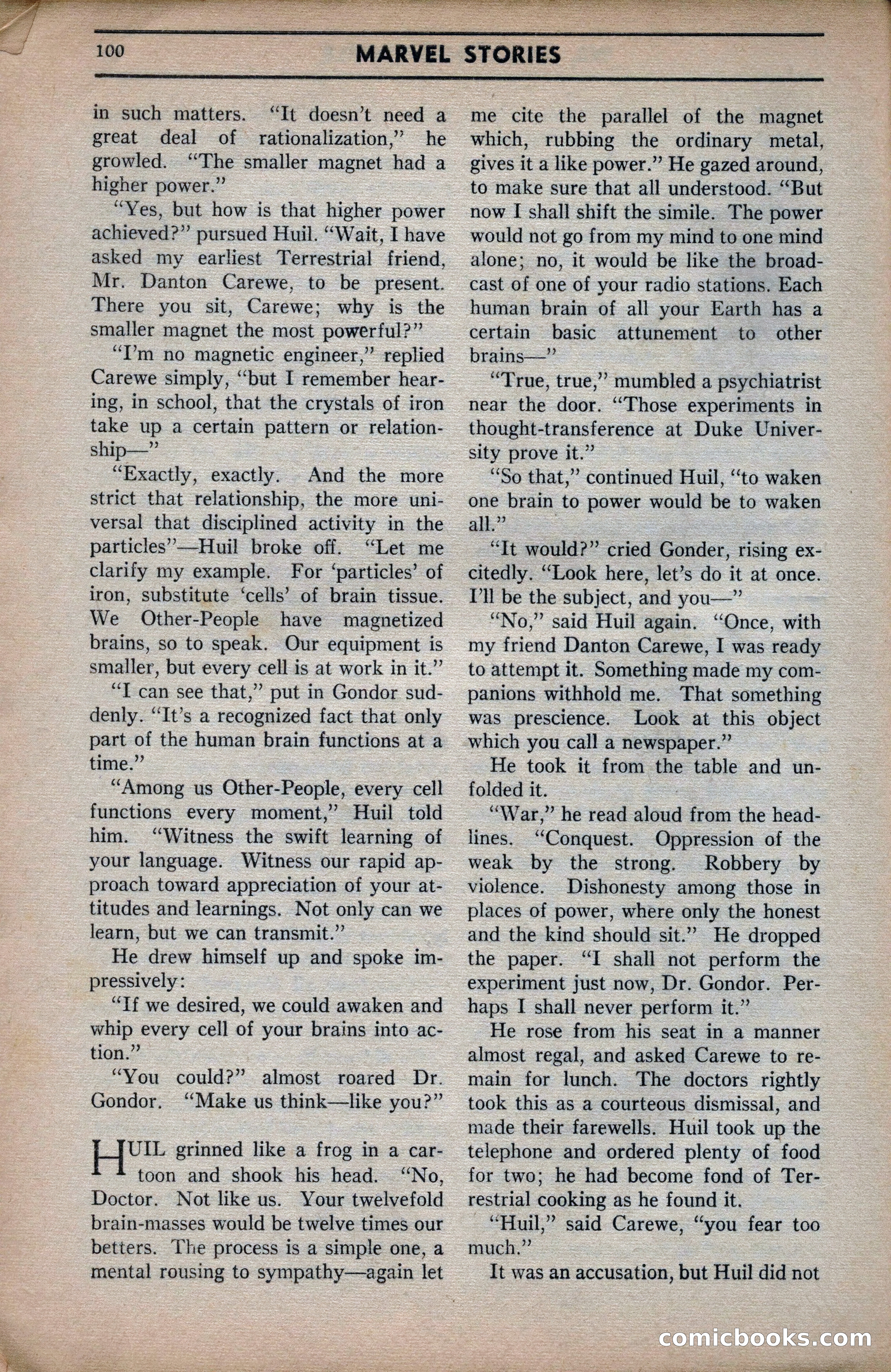 Marvel Stories, April 1941 — page 100 of 116