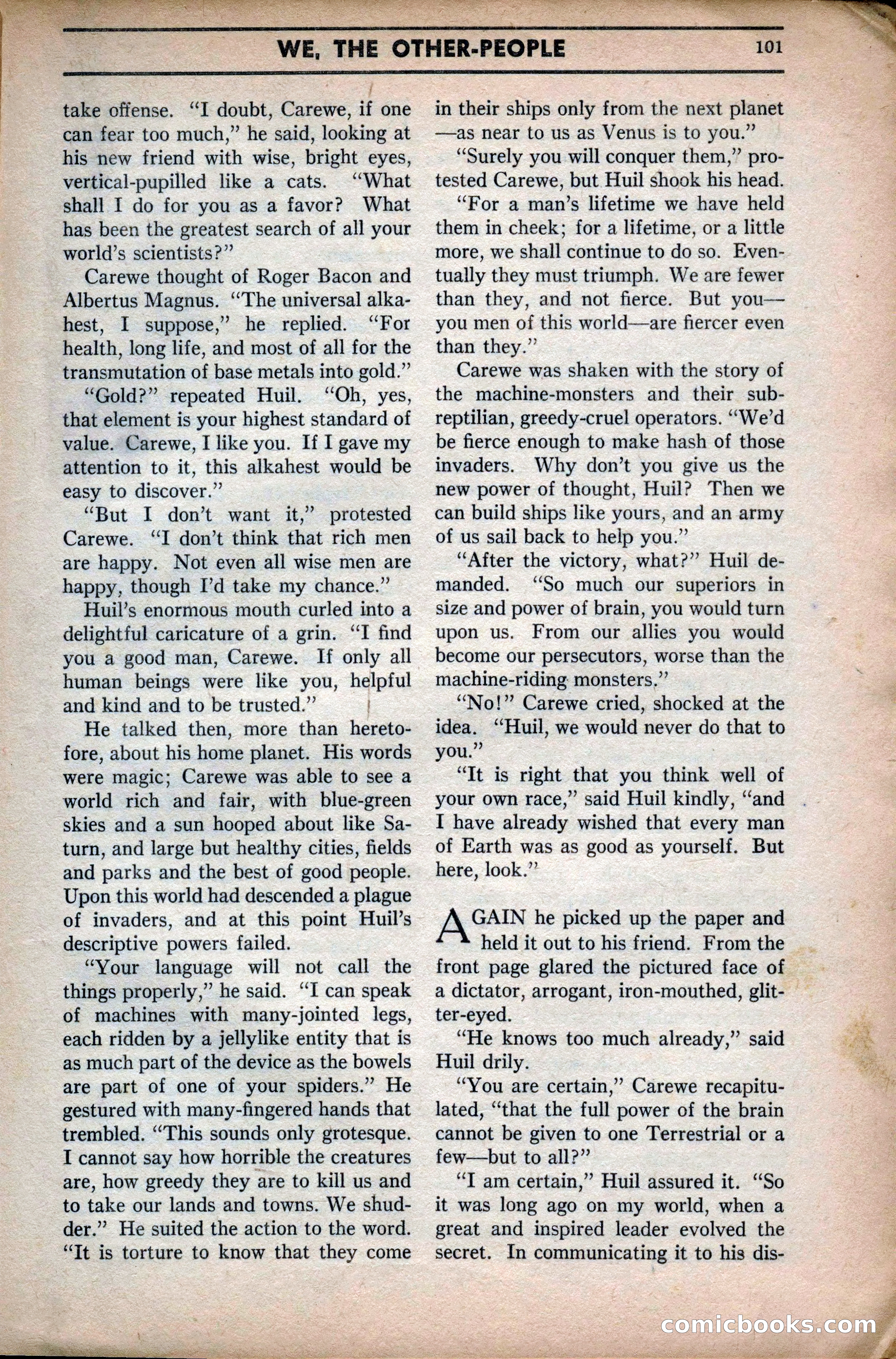 Marvel Stories, April 1941 — page 101 of 116