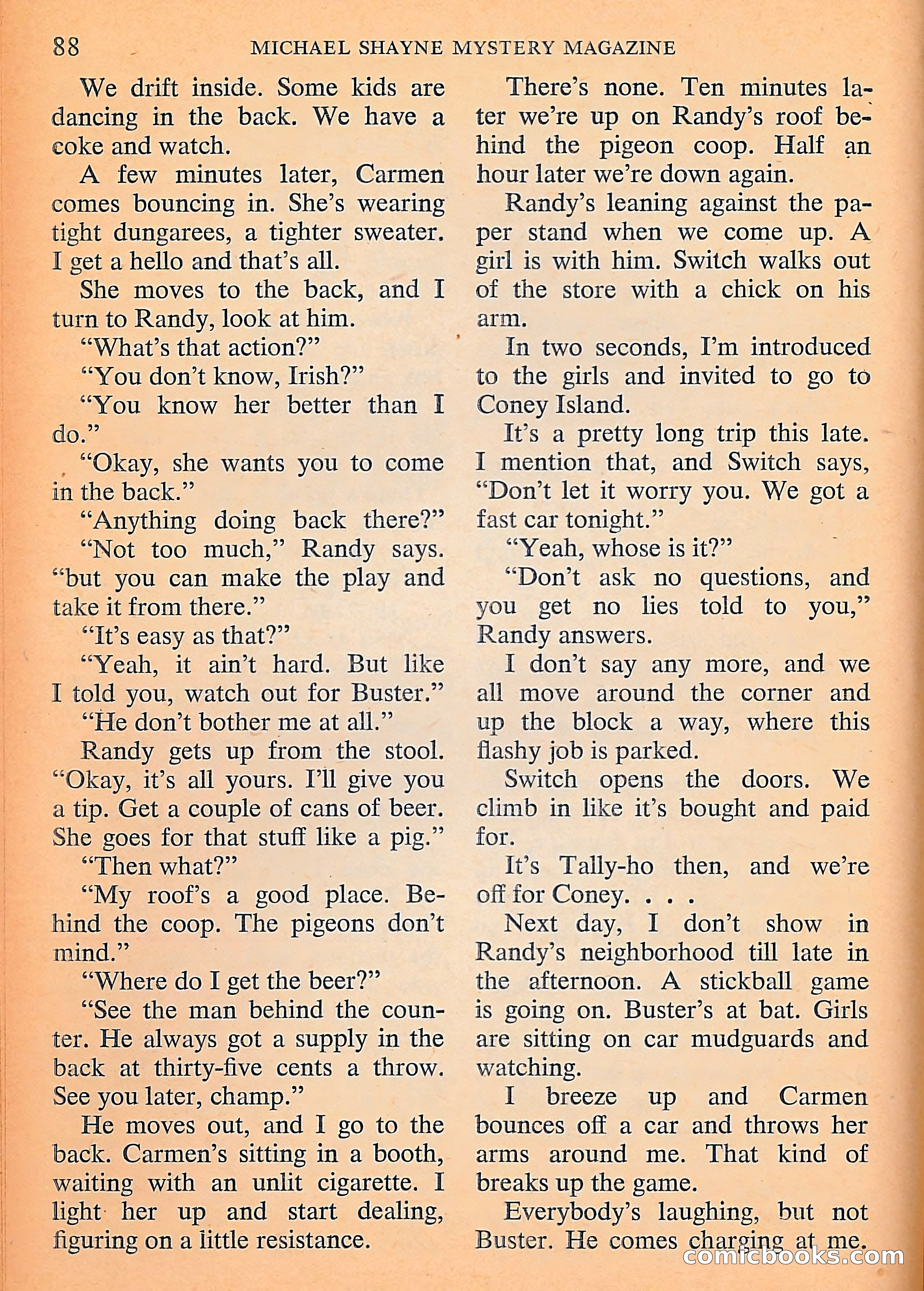 Michael Shayne Mystery Magazine, September 1956 — page 90 of 164