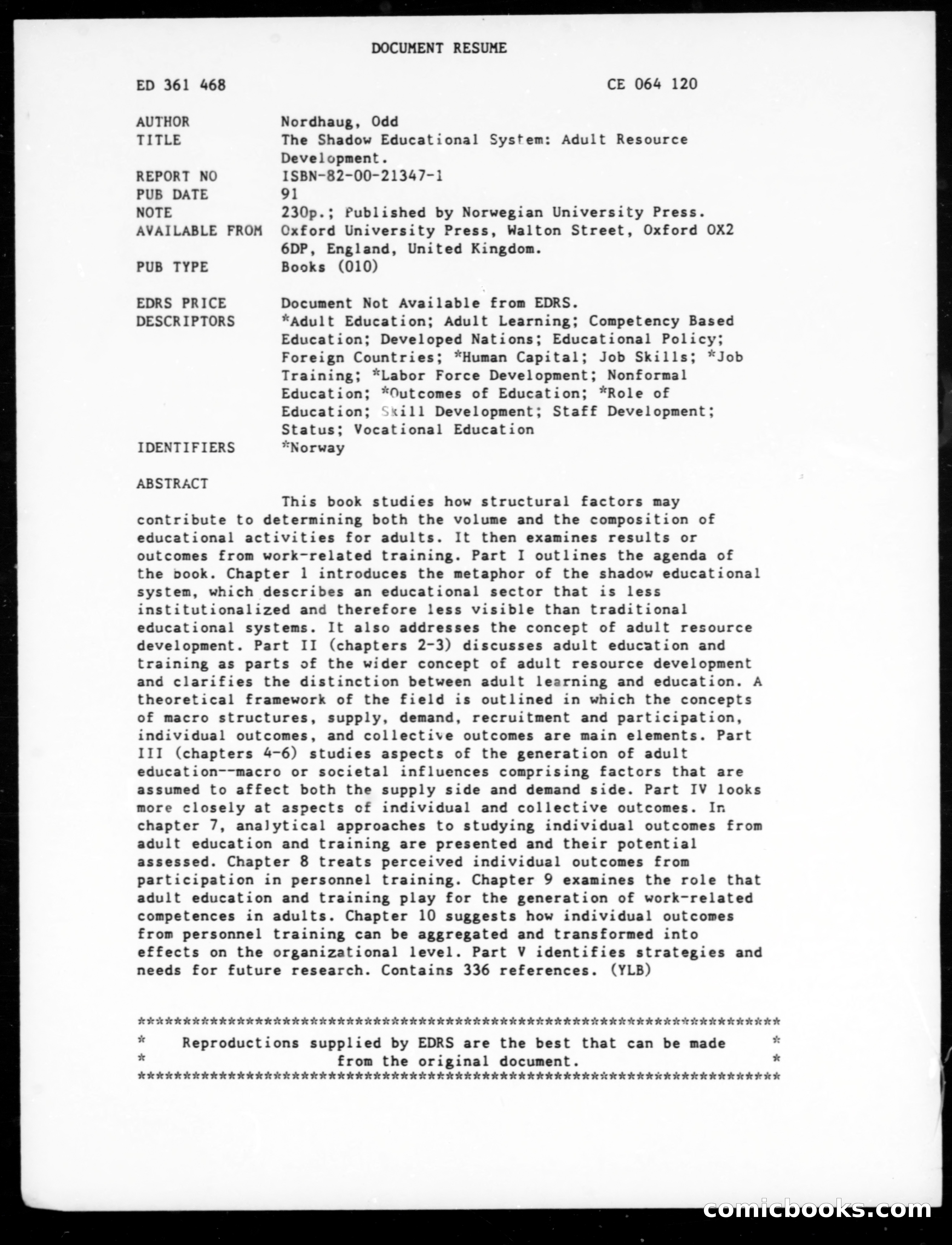 The Shadow Educational System: Adult Resource Development — page 3 of 5