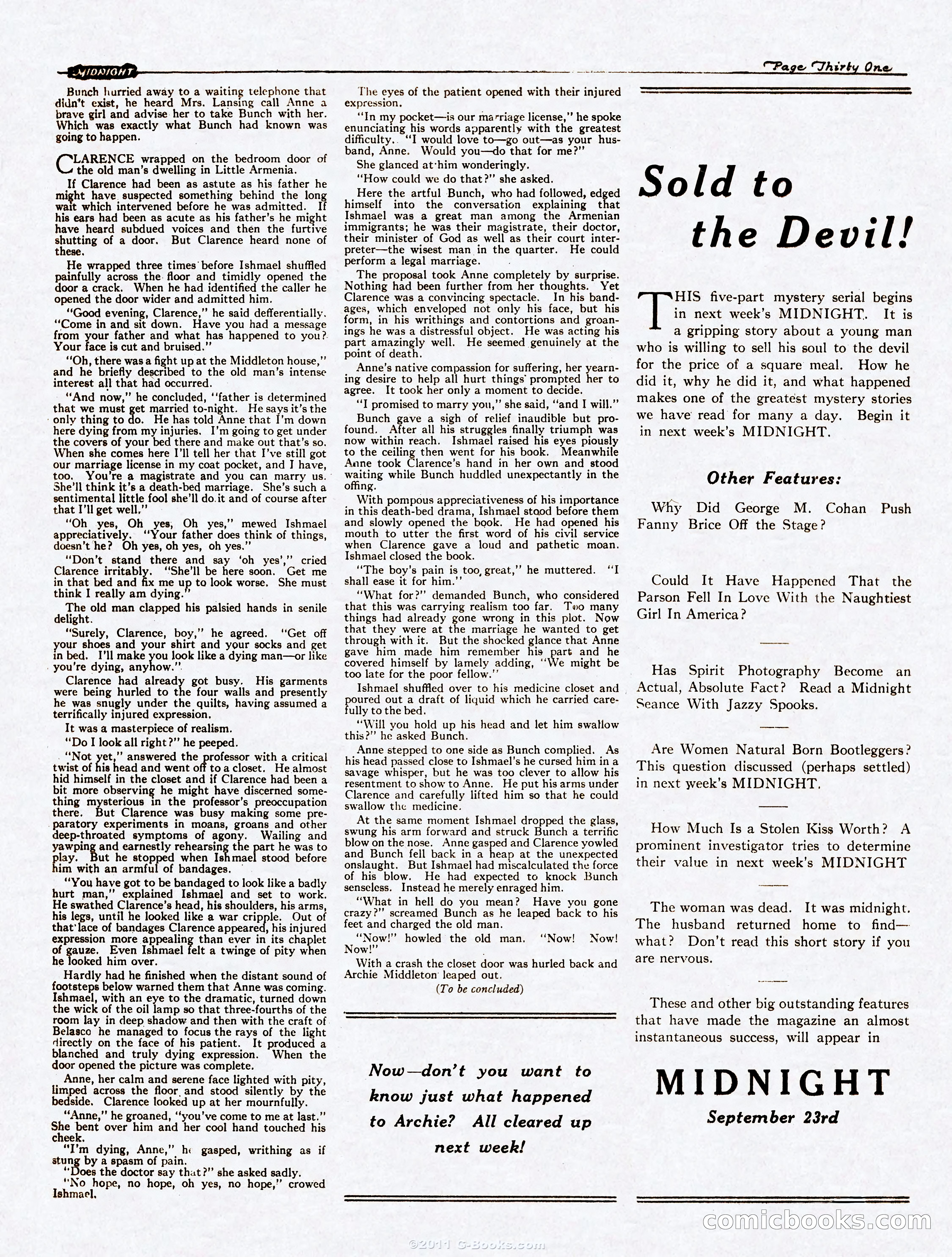 Midnight, September 16, 1922 — page 31 of 32