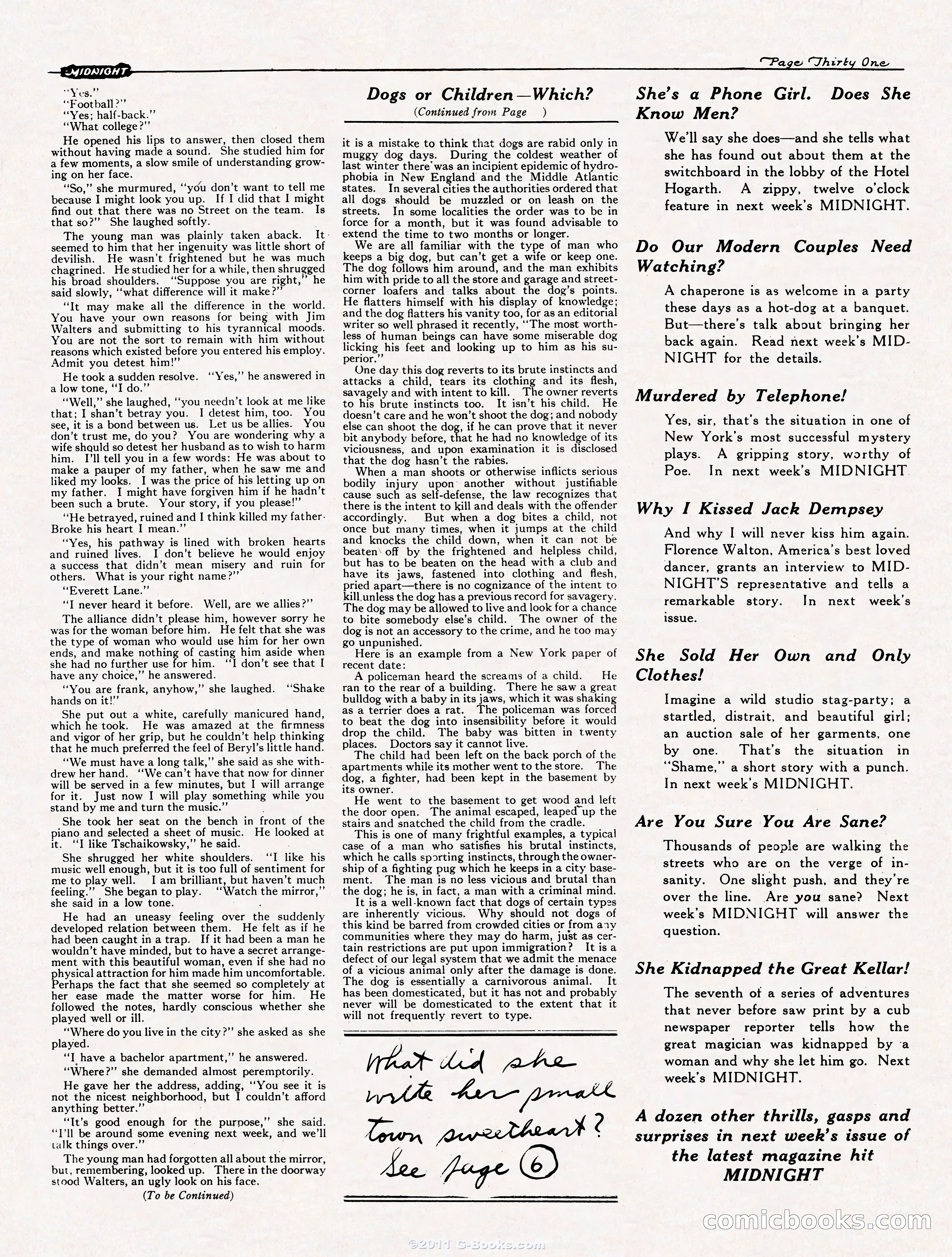 Midnight, September 23, 1922 — page 31 of 32