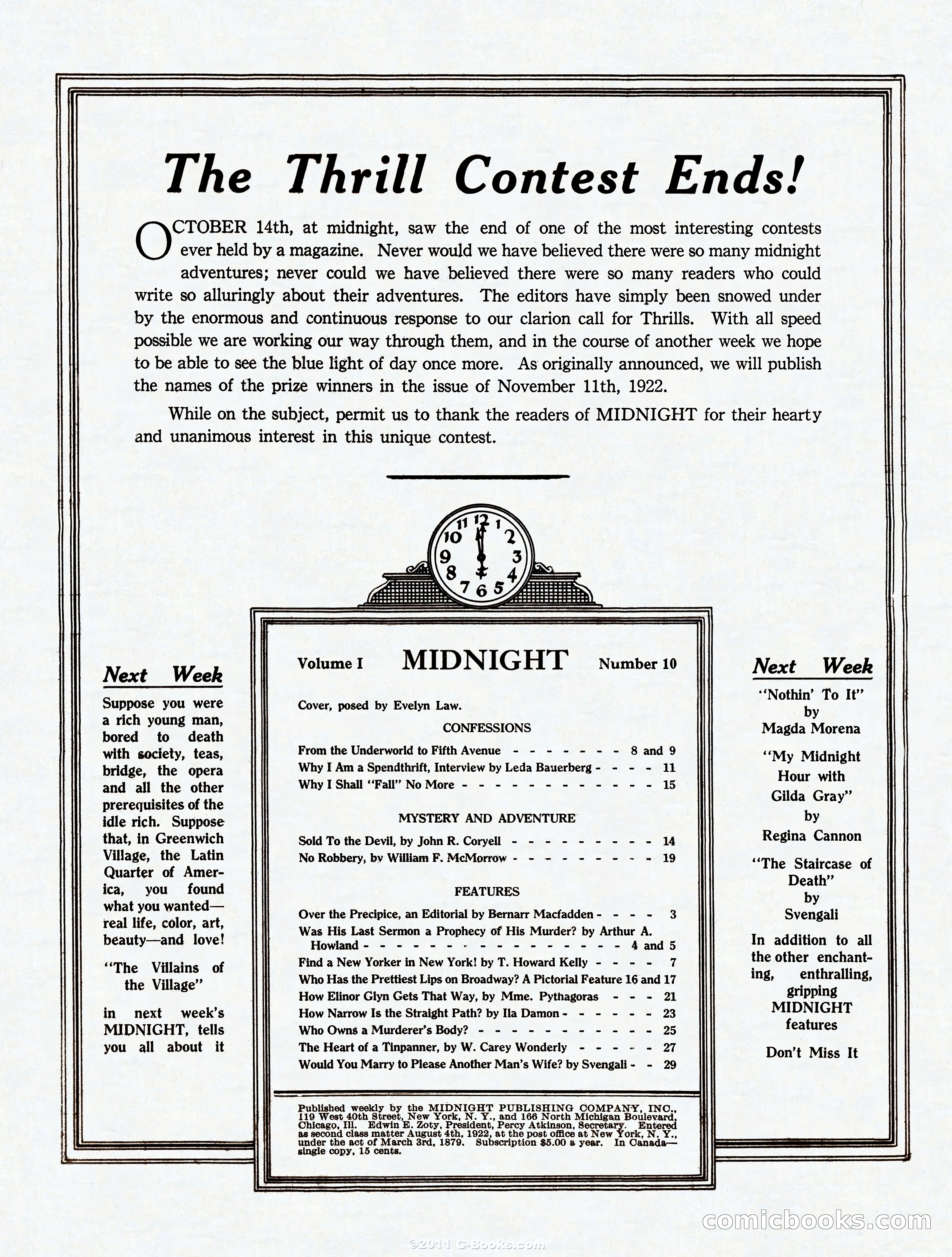 Midnight, October 21, 1922 — page 2 of 32
