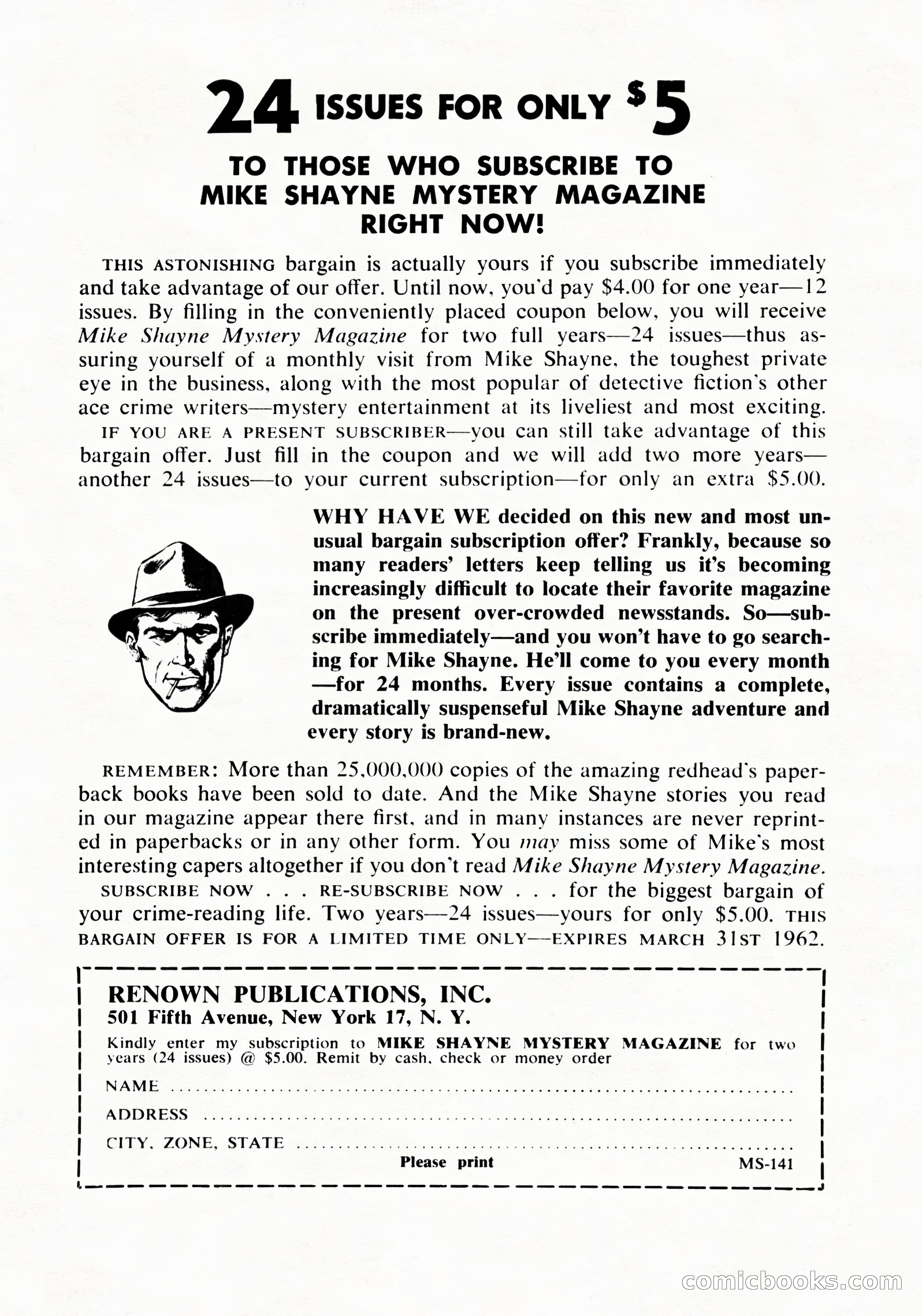 Mike Shayne Mystery Magazine, March 1962 — page 2 of 132