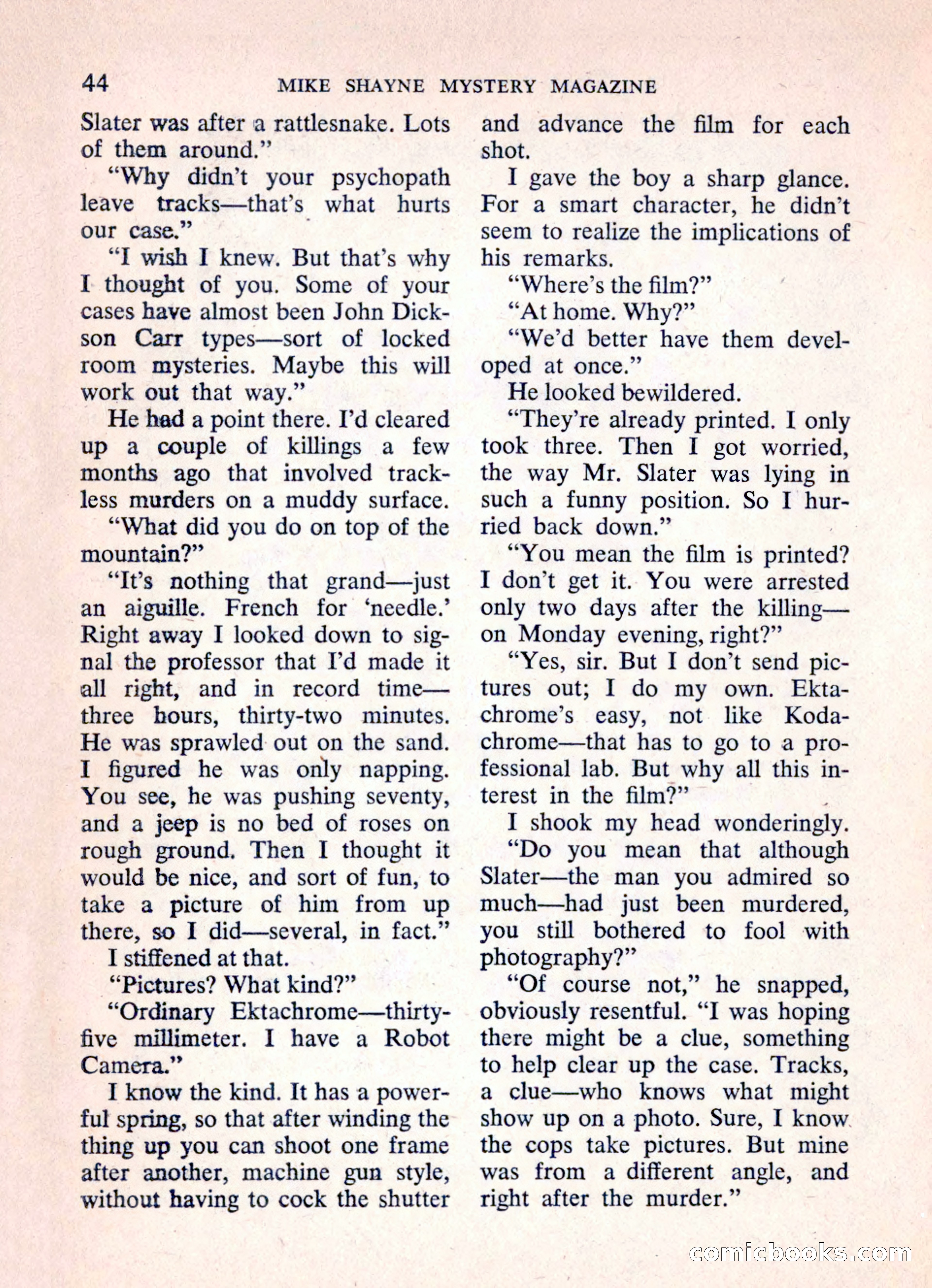 Mike Shayne Mystery Magazine, March 1962 — page 46 of 132