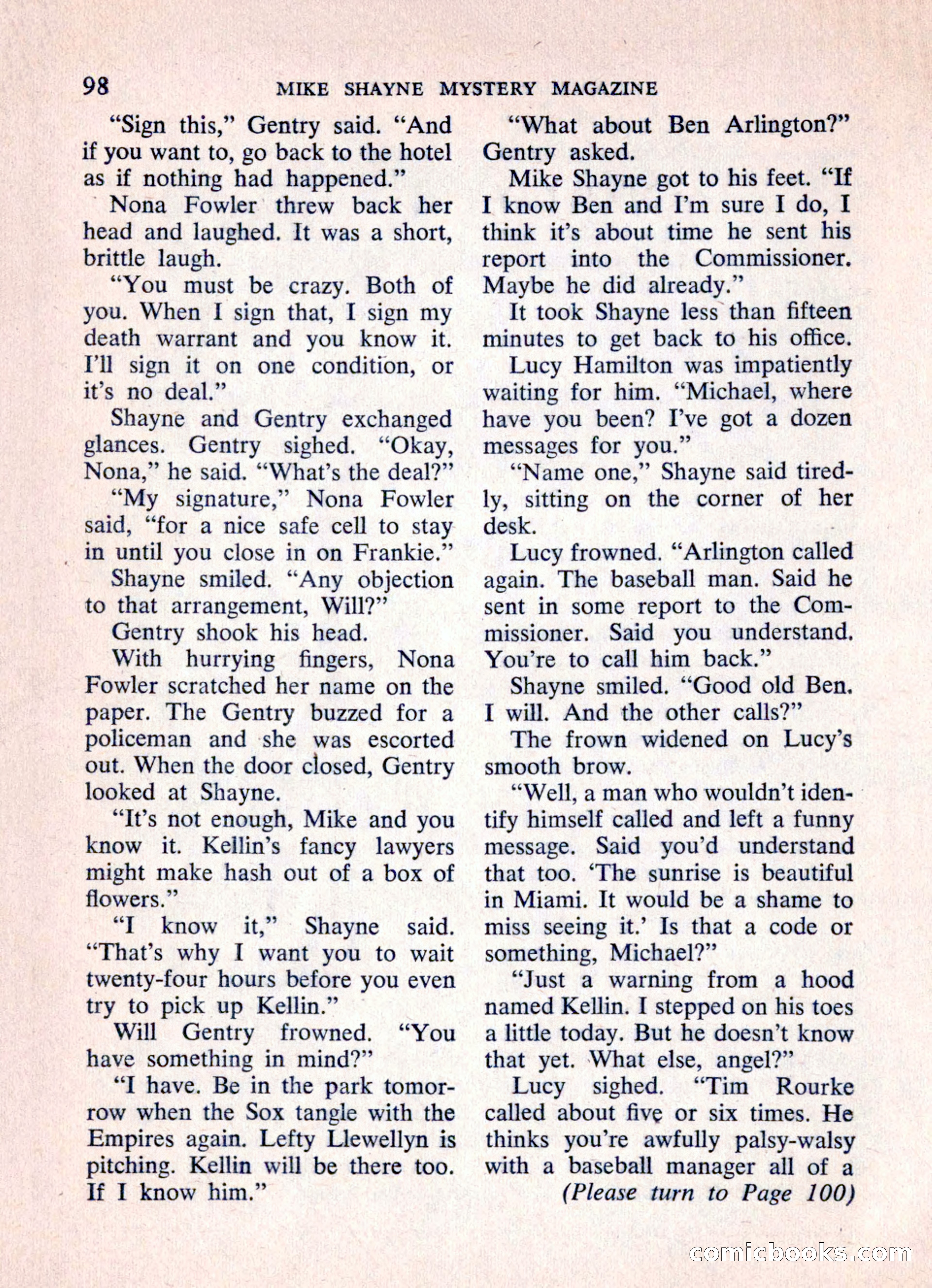 Mike Shayne Mystery Magazine, March 1962 — page 100 of 132