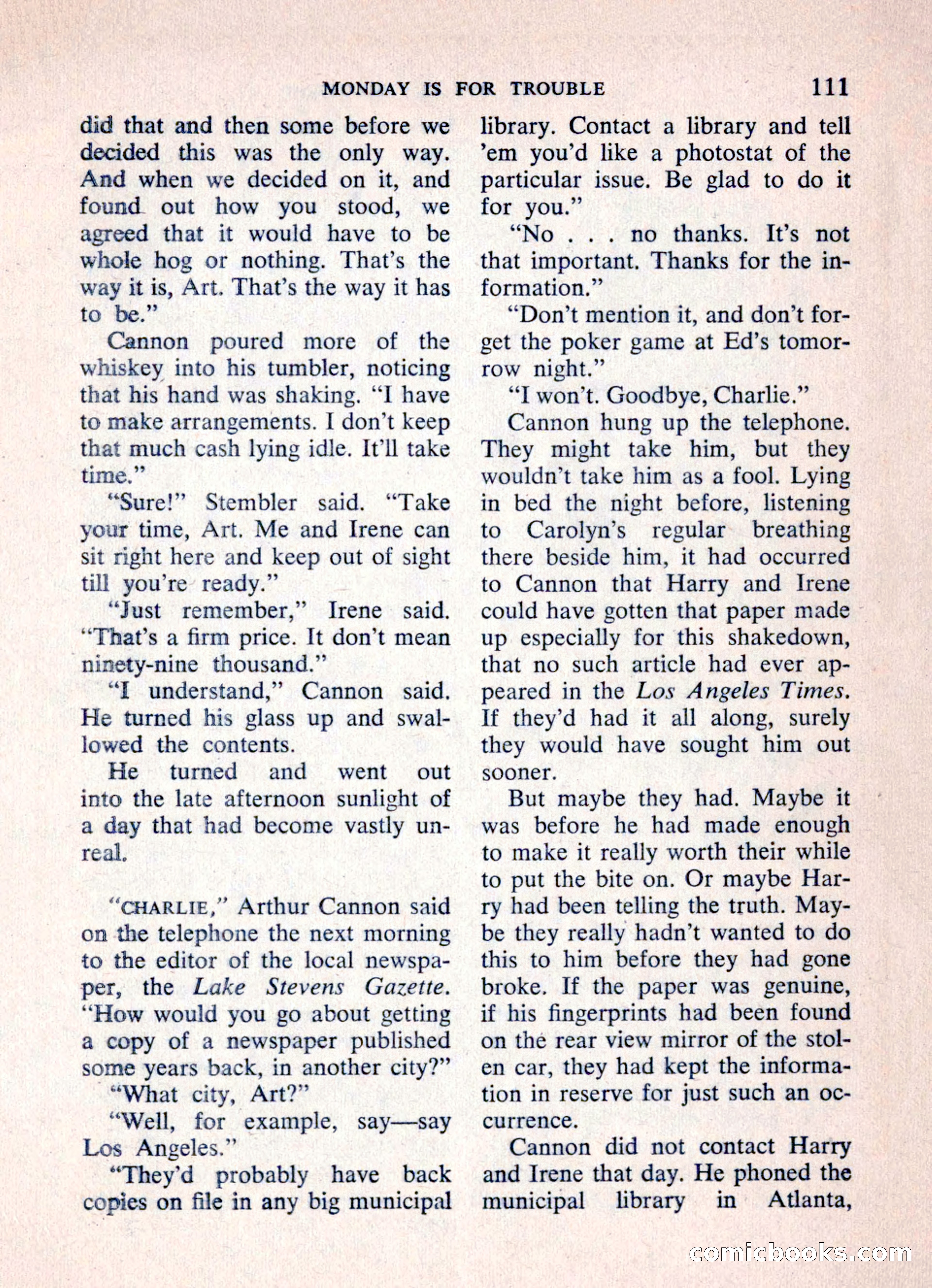 Mike Shayne Mystery Magazine, March 1962 — page 113 of 132