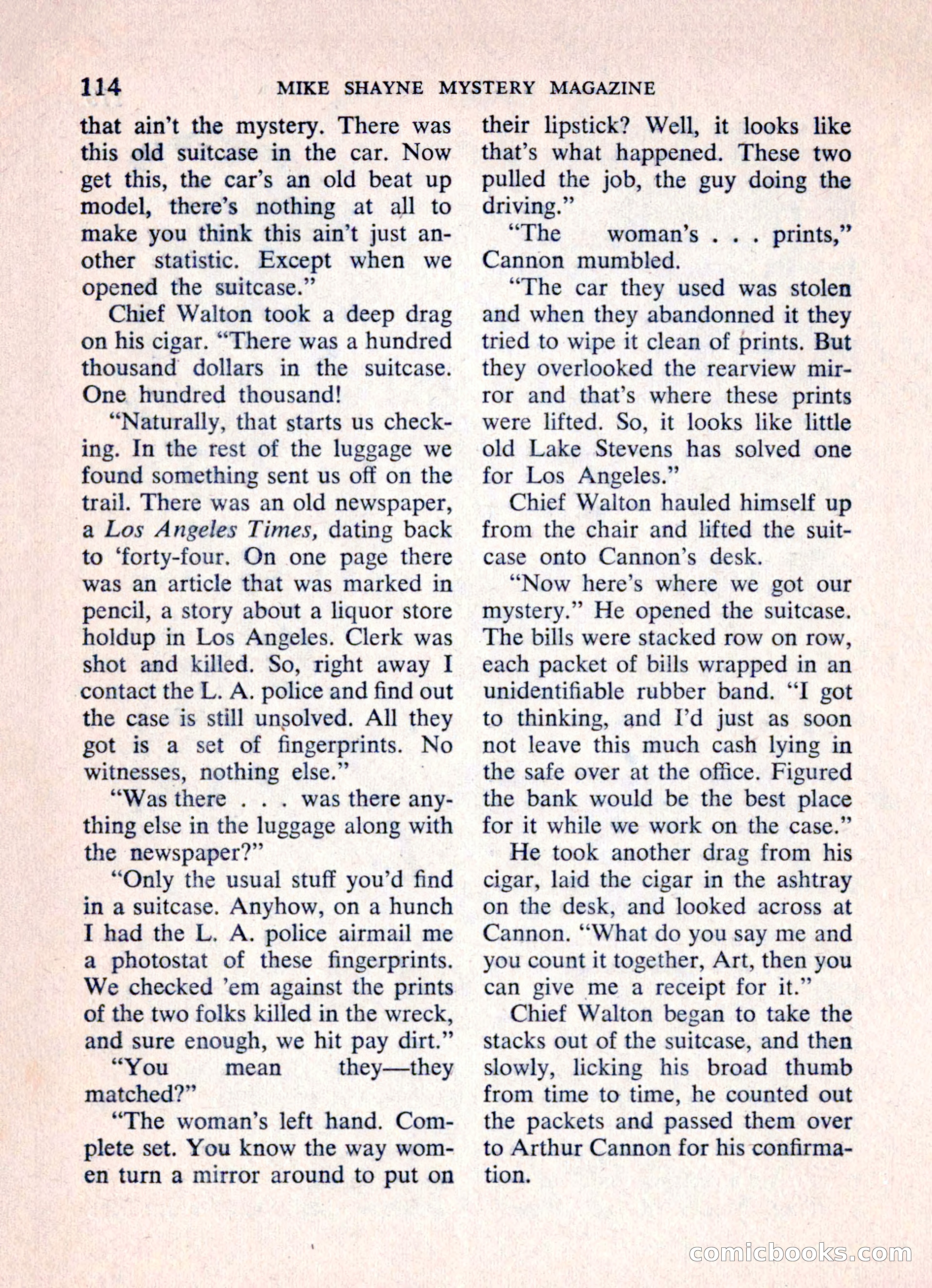 Mike Shayne Mystery Magazine, March 1962 — page 116 of 132