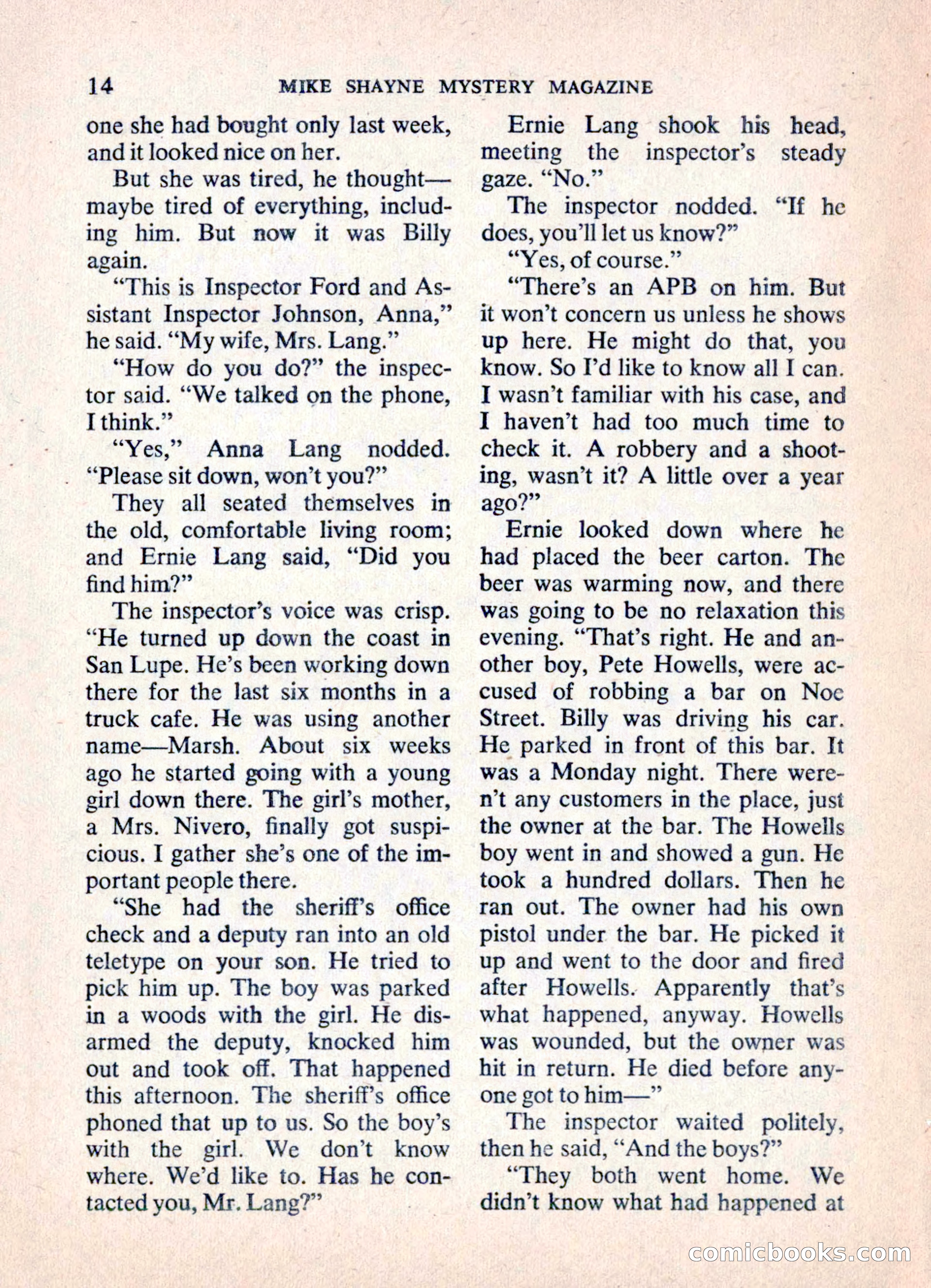 Mike Shayne Mystery Magazine — page 16 of 148