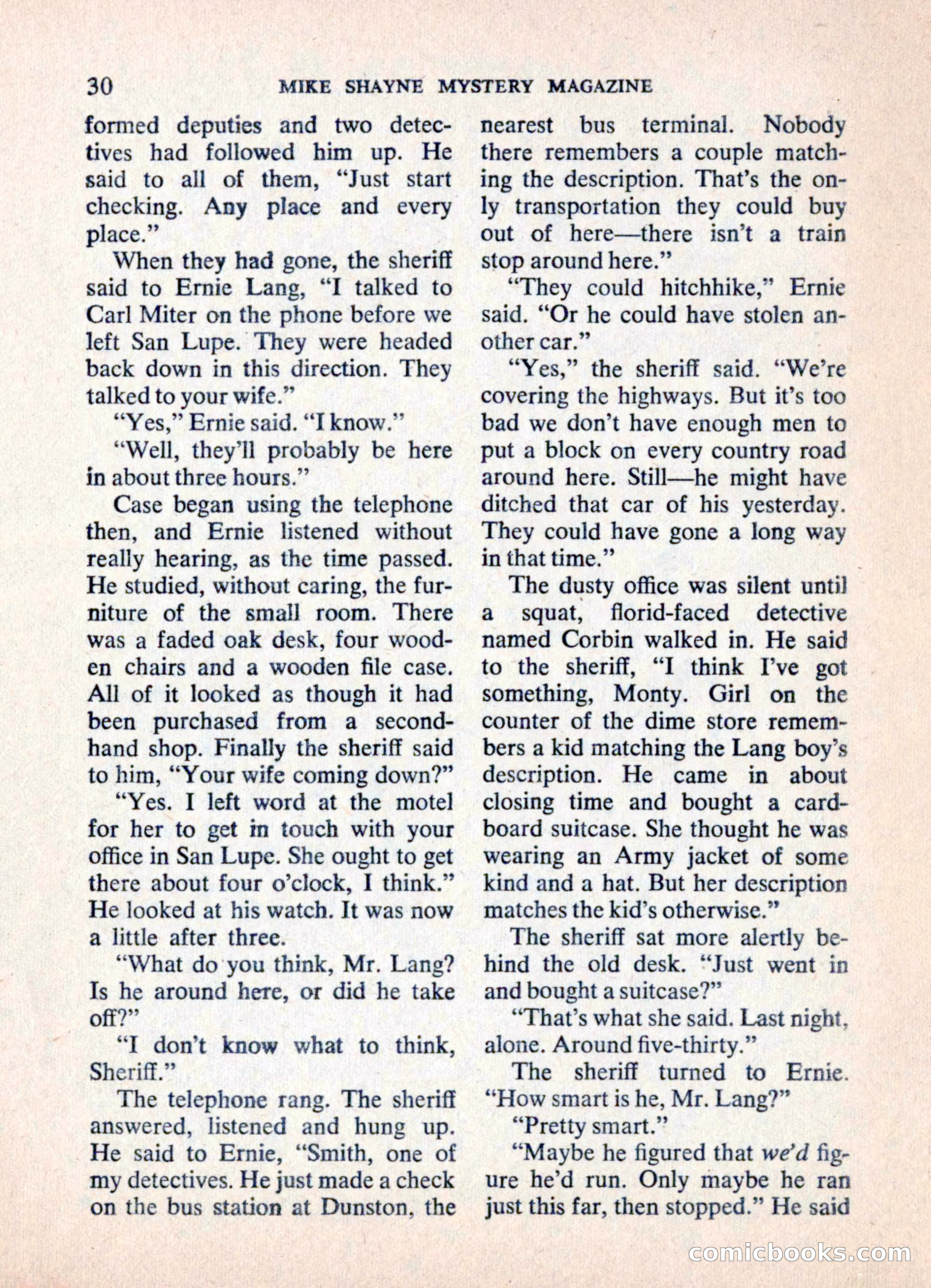 Mike Shayne Mystery Magazine — page 32 of 148