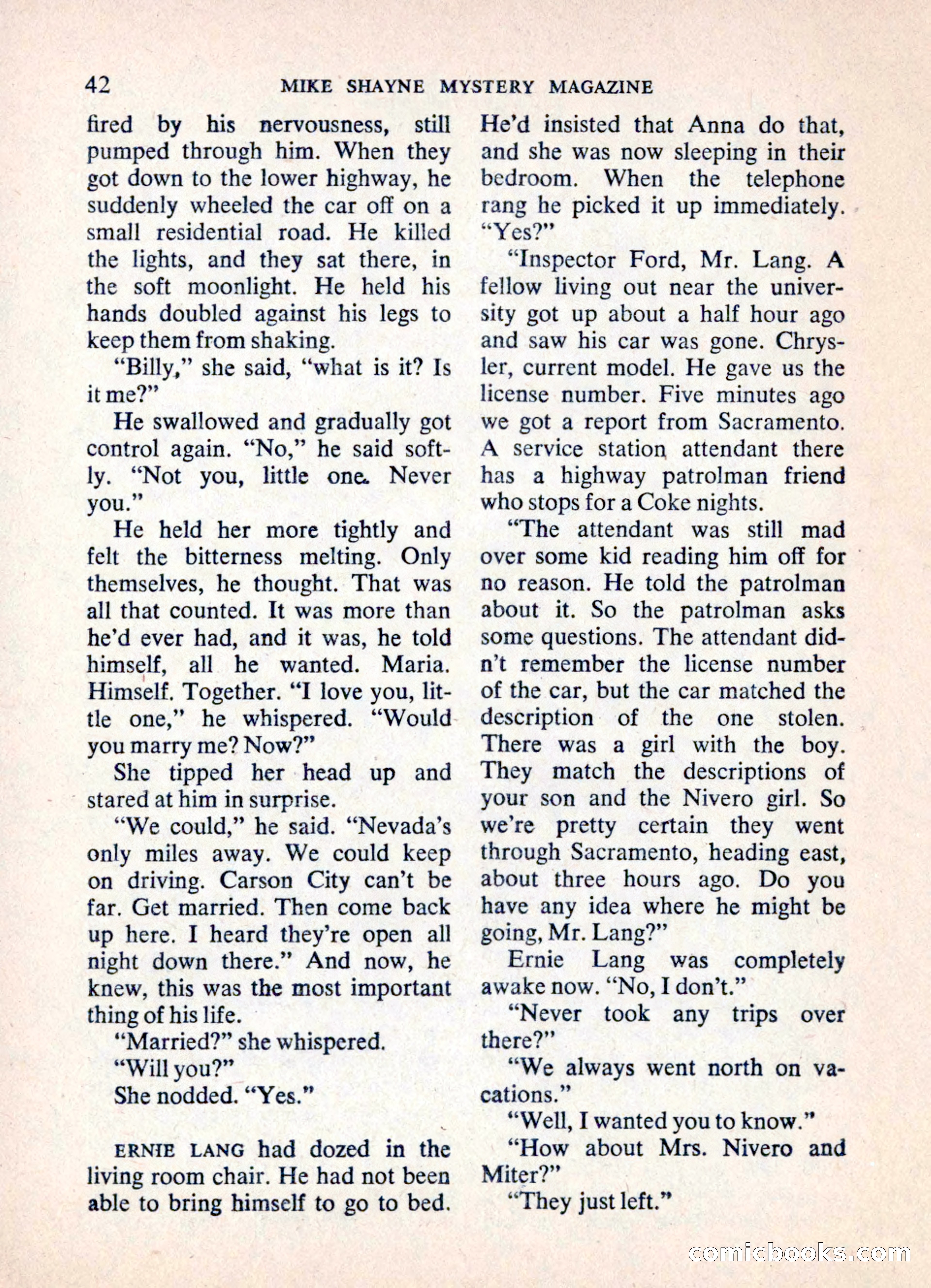 Mike Shayne Mystery Magazine — page 44 of 148