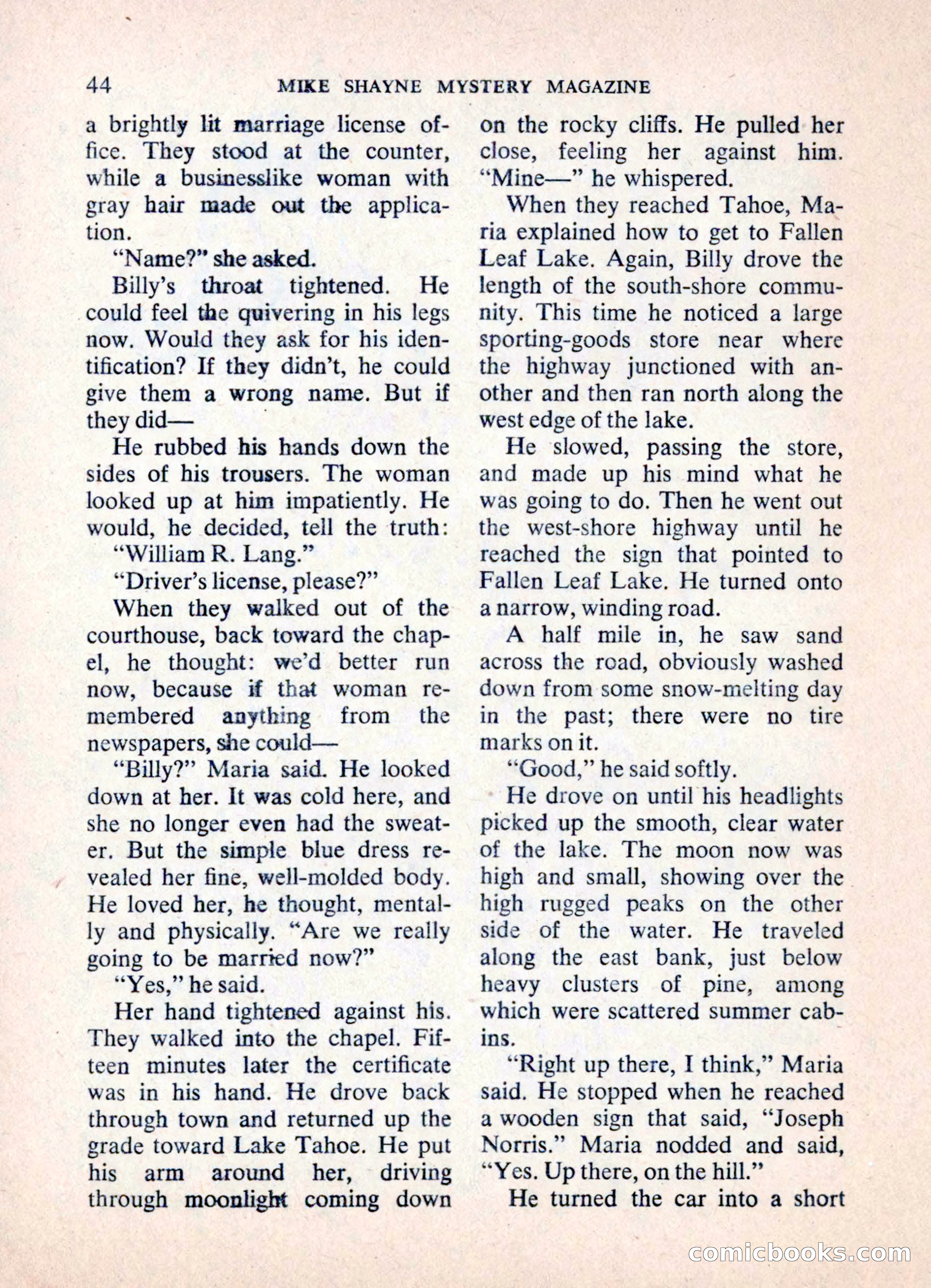 Mike Shayne Mystery Magazine — page 46 of 148