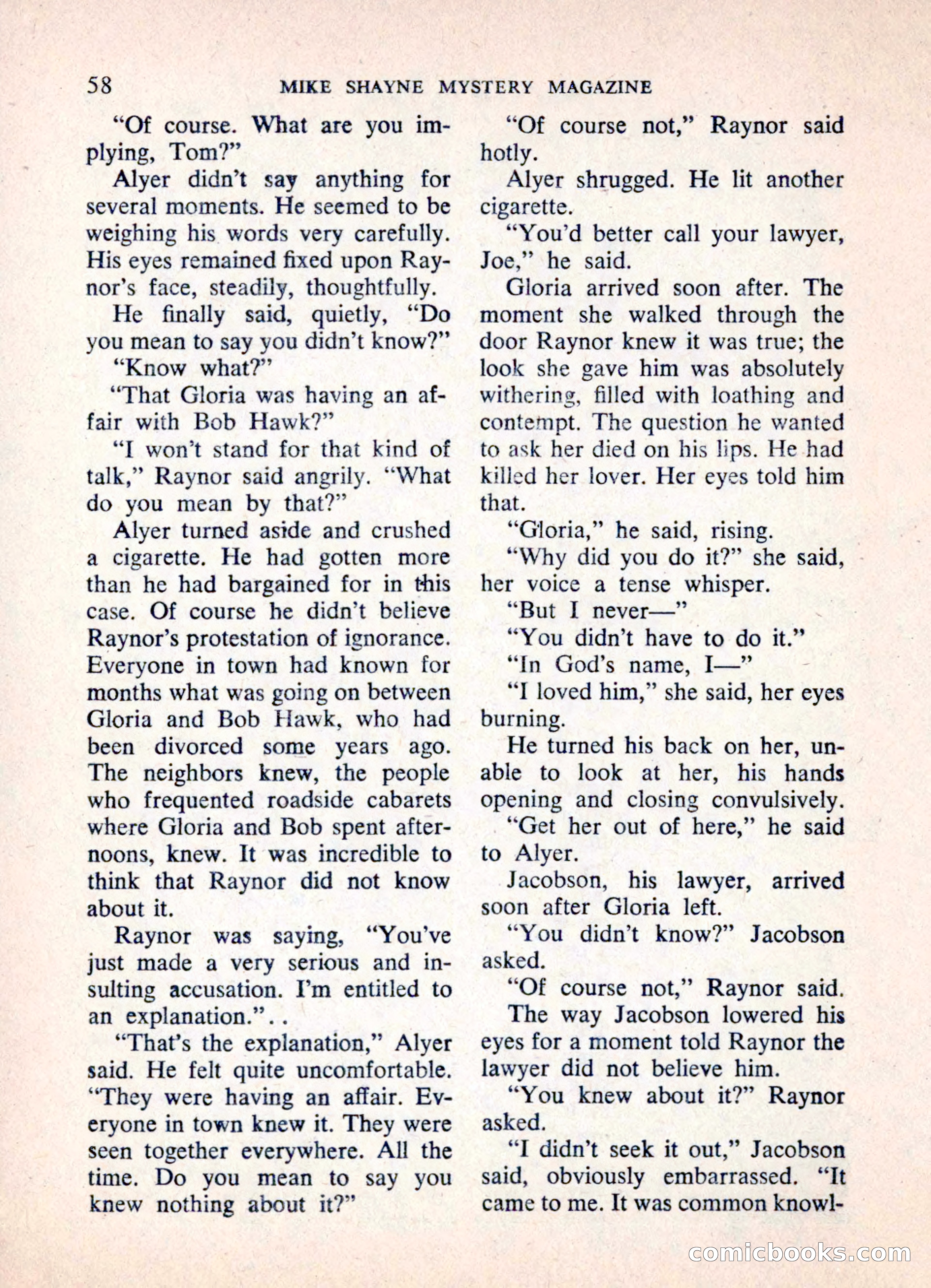 Mike Shayne Mystery Magazine — page 60 of 148
