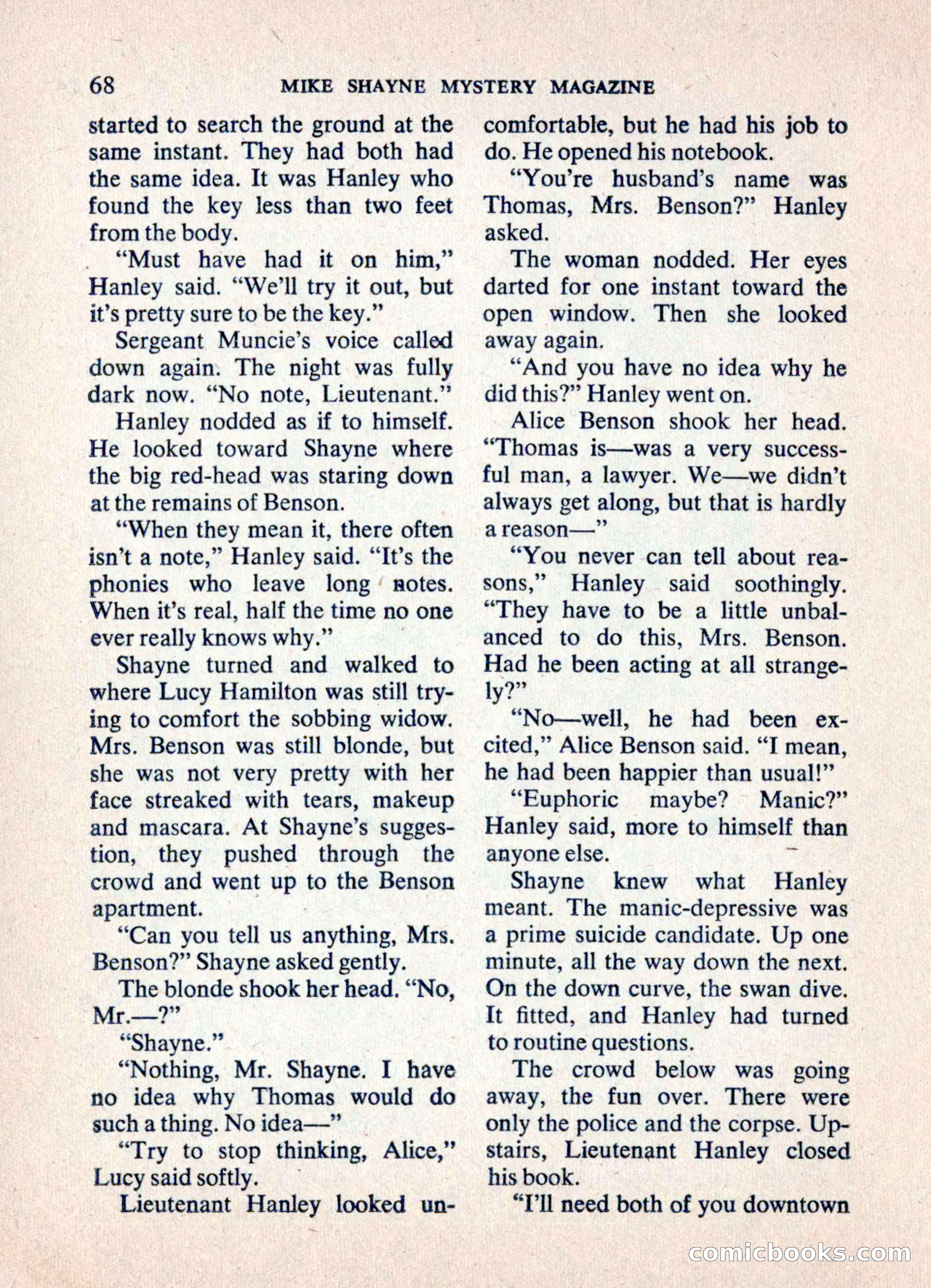 Mike Shayne Mystery Magazine — page 70 of 148