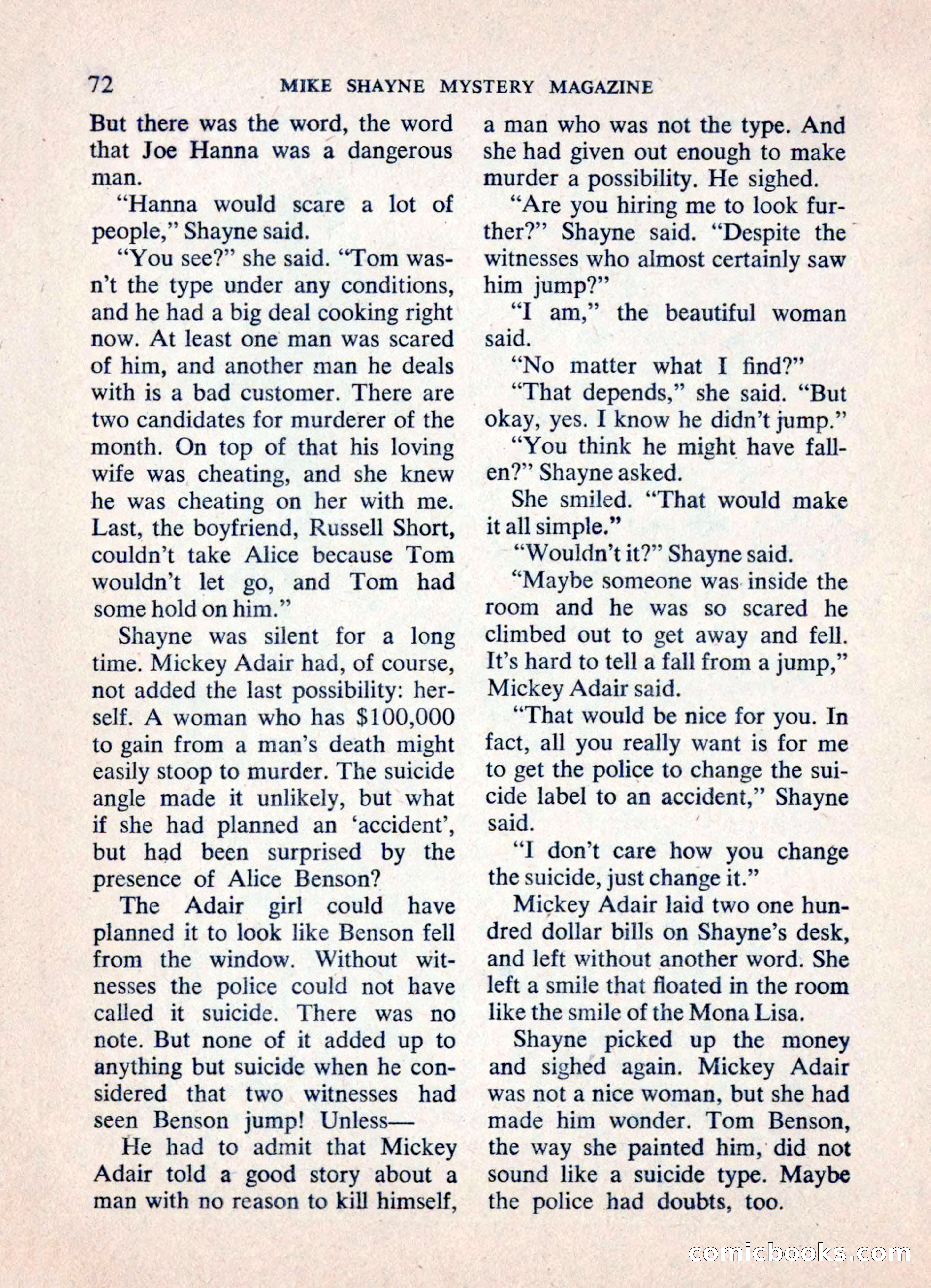 Mike Shayne Mystery Magazine — page 74 of 148