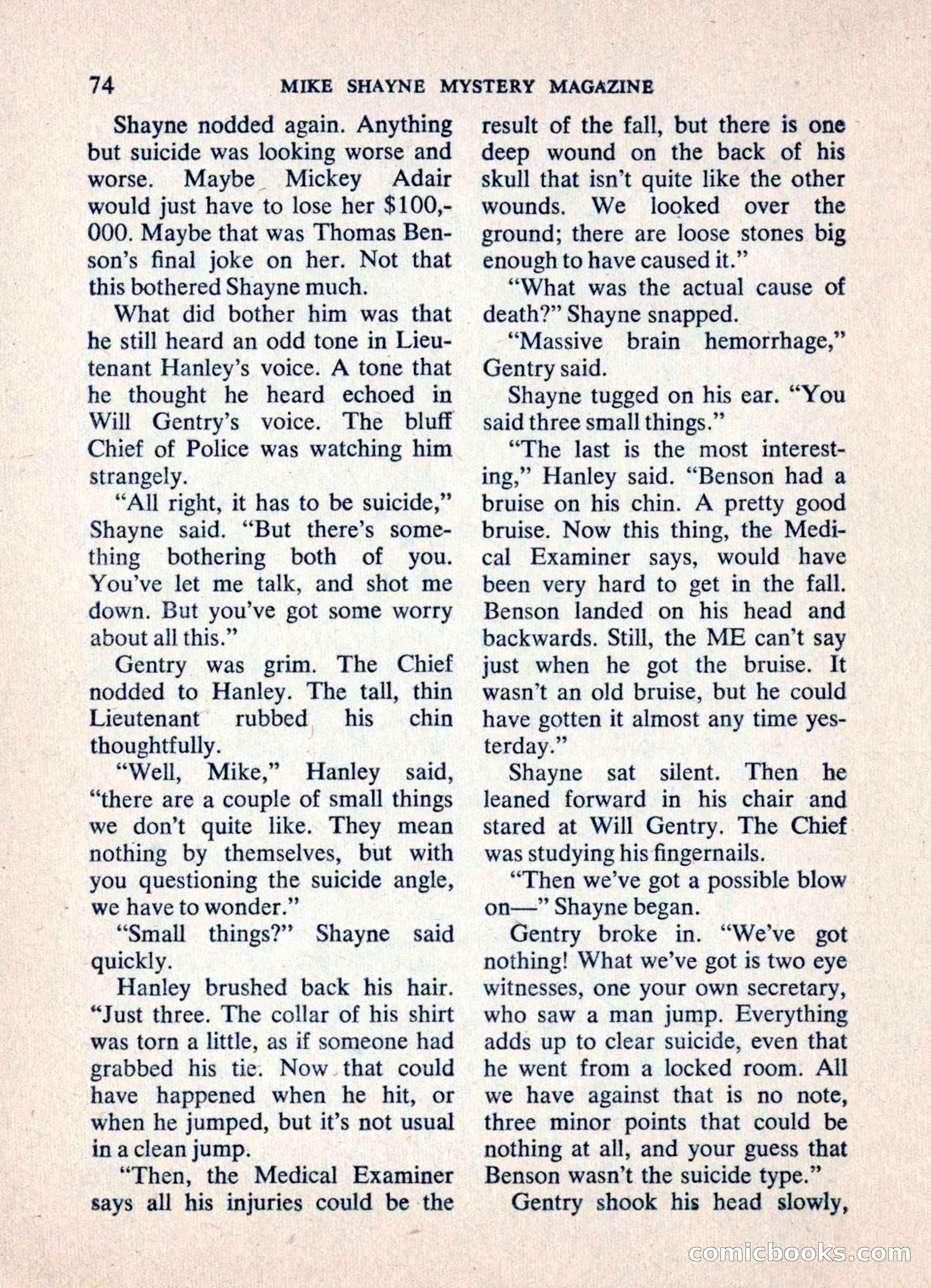Mike Shayne Mystery Magazine — page 76 of 148