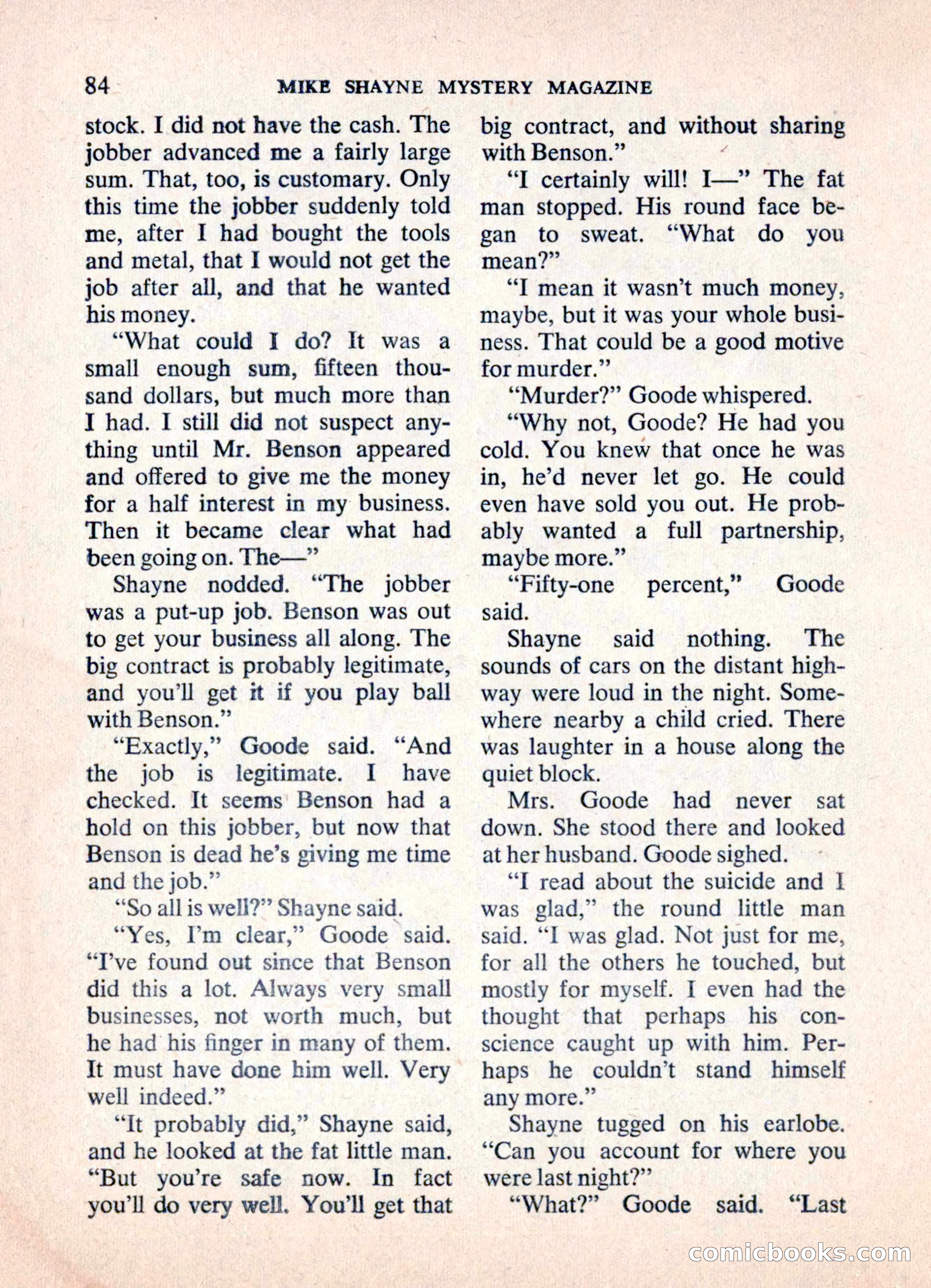Mike Shayne Mystery Magazine — page 86 of 148