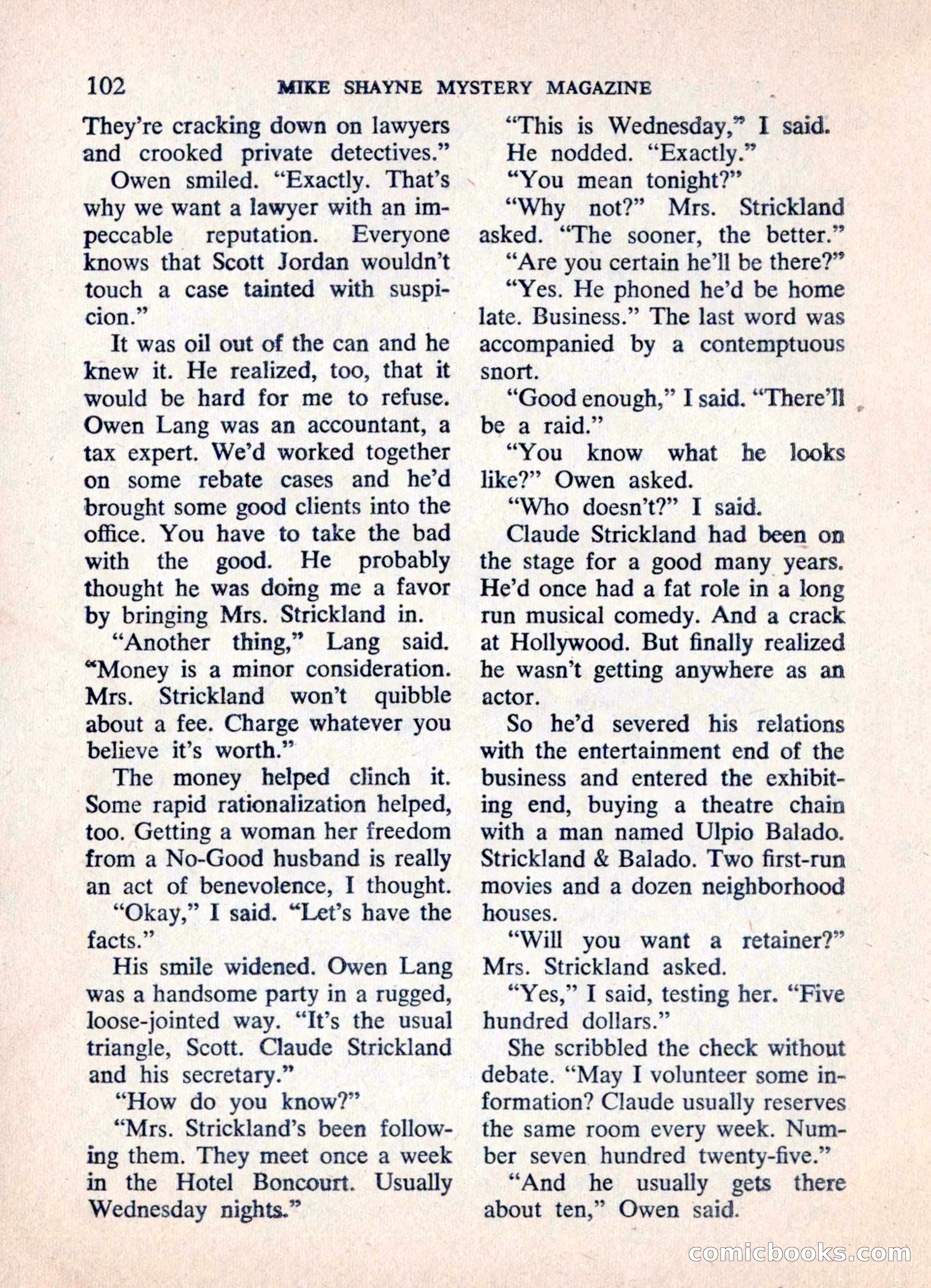 Mike Shayne Mystery Magazine — page 104 of 148