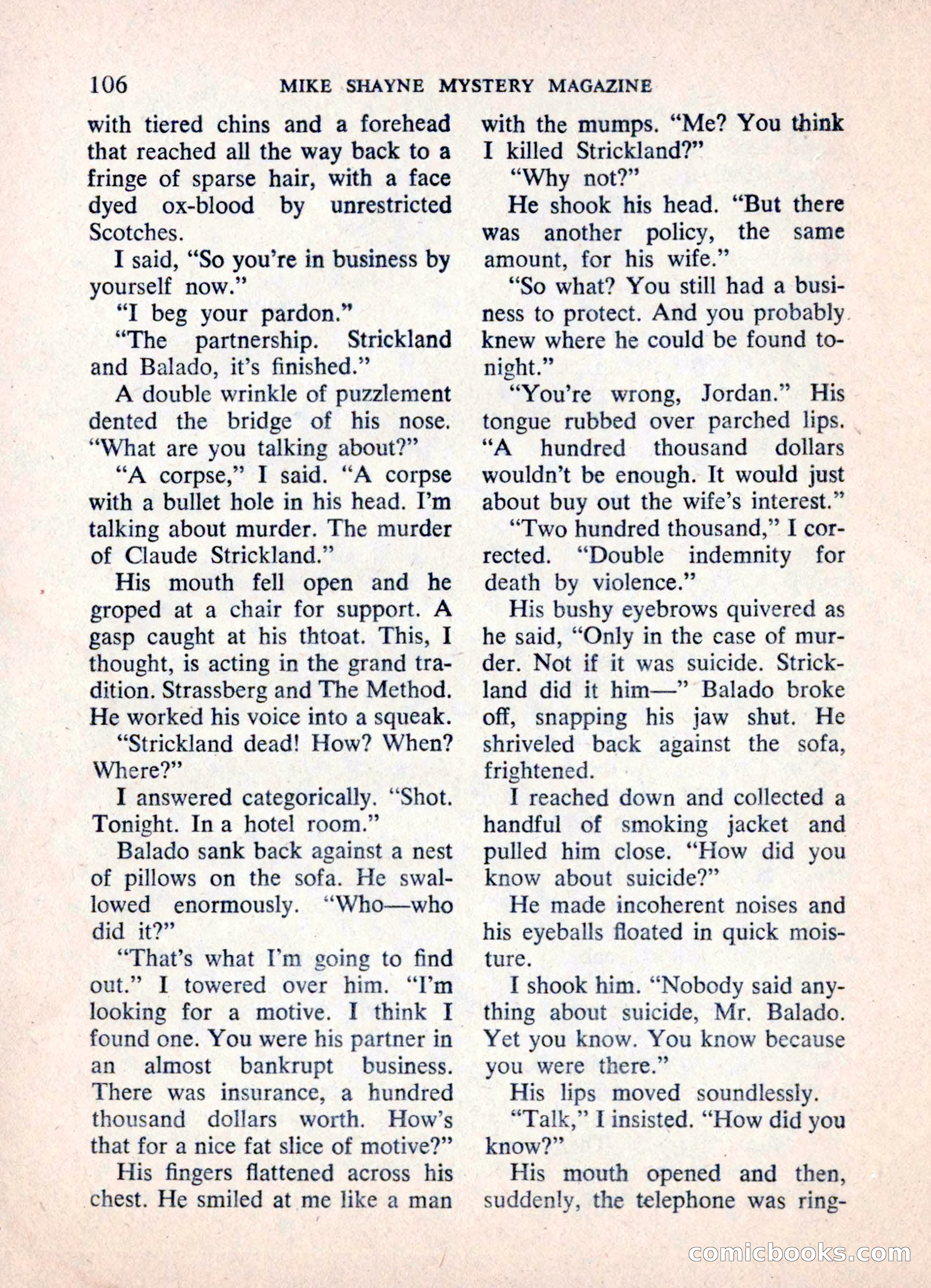 Mike Shayne Mystery Magazine — page 108 of 148