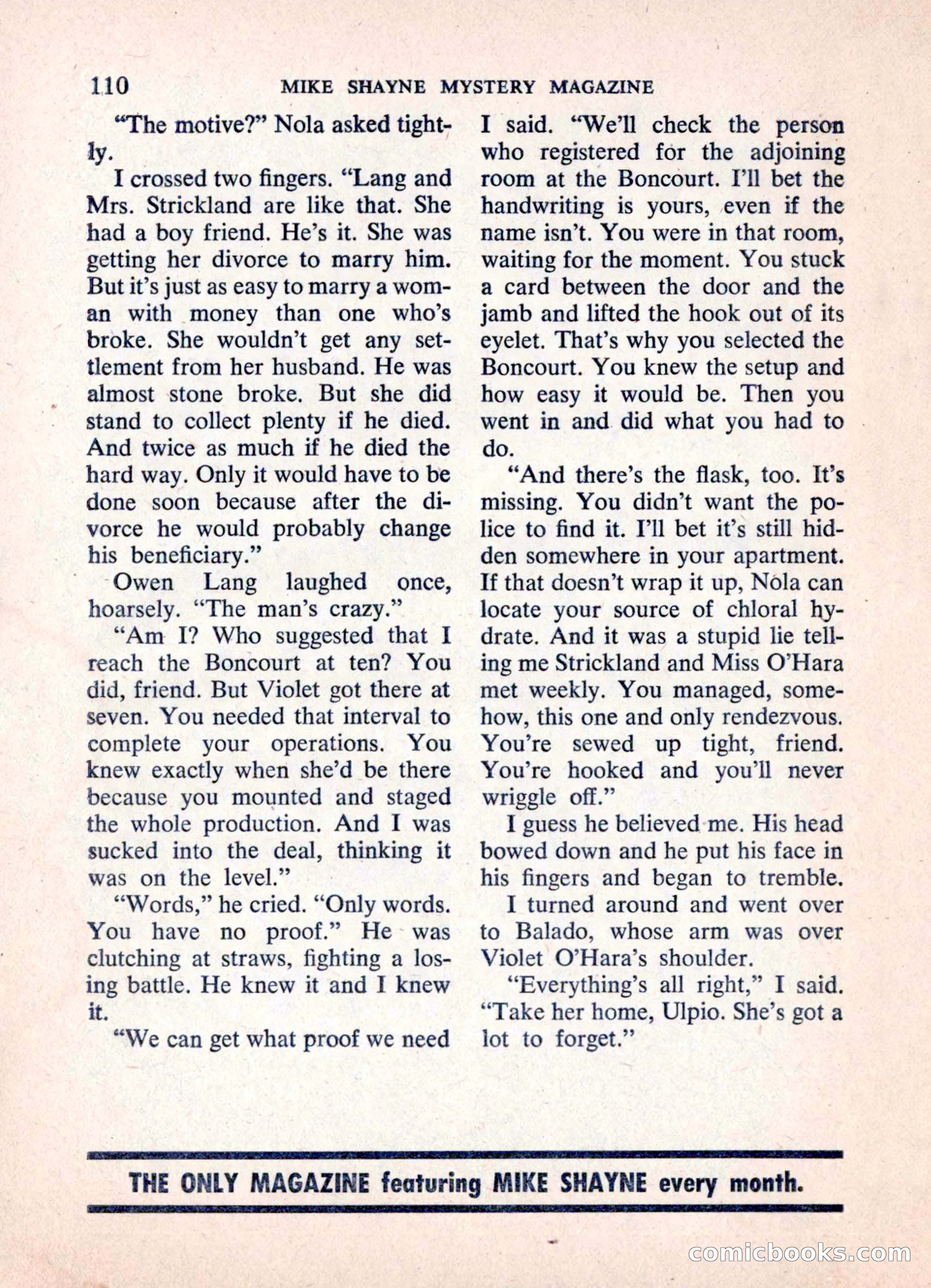 Mike Shayne Mystery Magazine — page 112 of 148