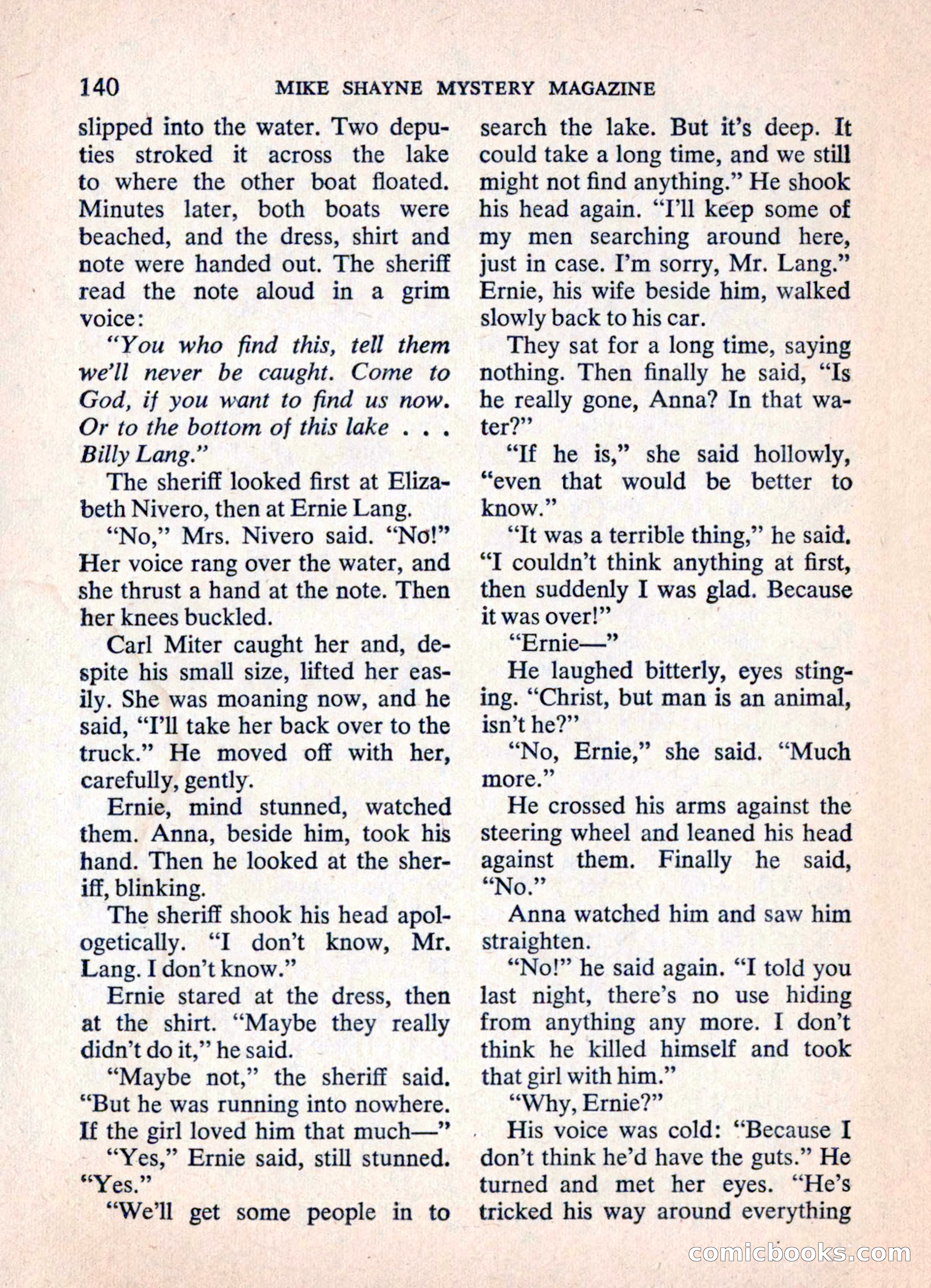 Mike Shayne Mystery Magazine — page 142 of 148