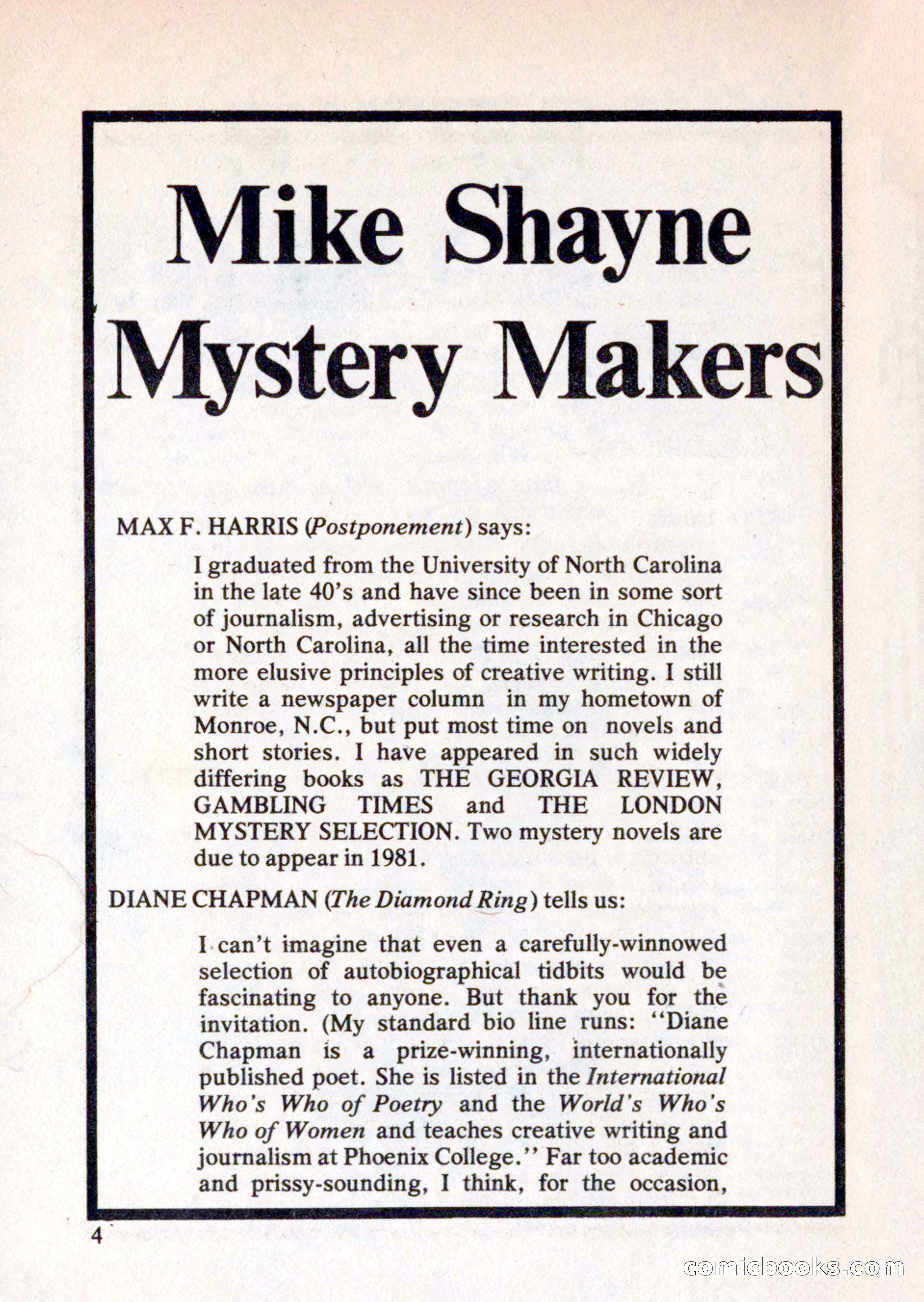Mike Shayne Mystery Magazine, August 1981 — page 4 of 132