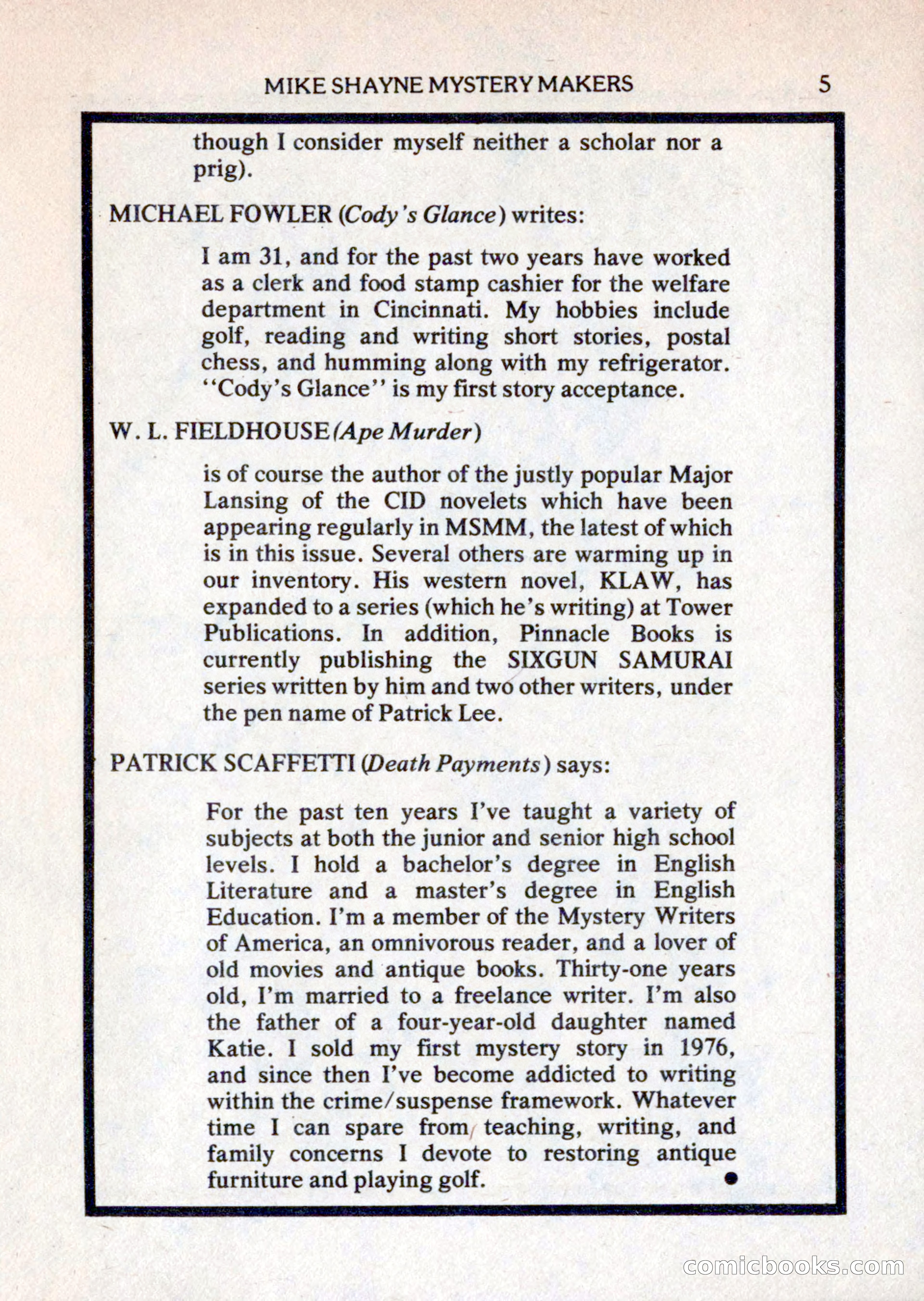 Mike Shayne Mystery Magazine, August 1981 — page 5 of 132