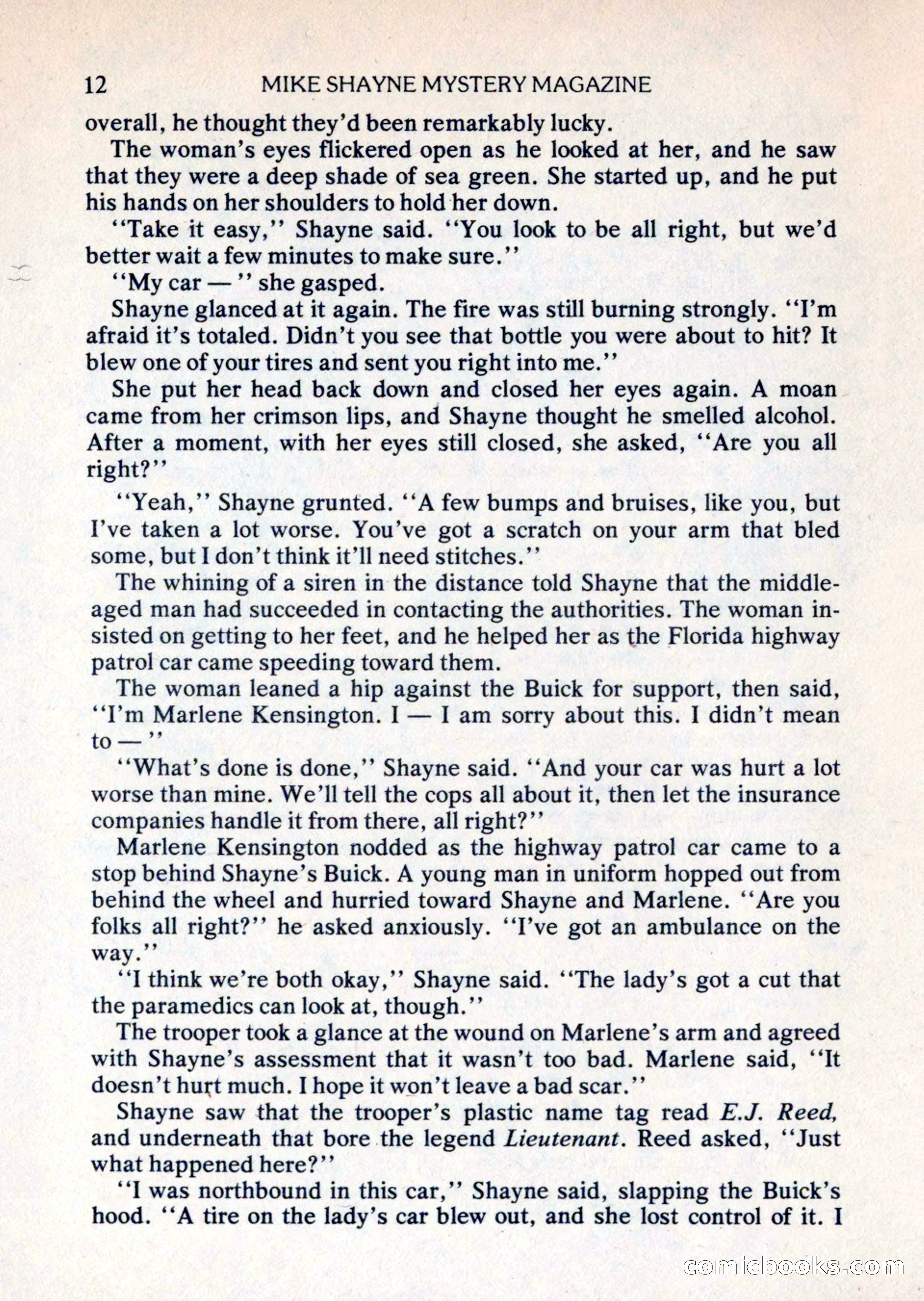 Mike Shayne Mystery Magazine, August 1981 — page 12 of 132