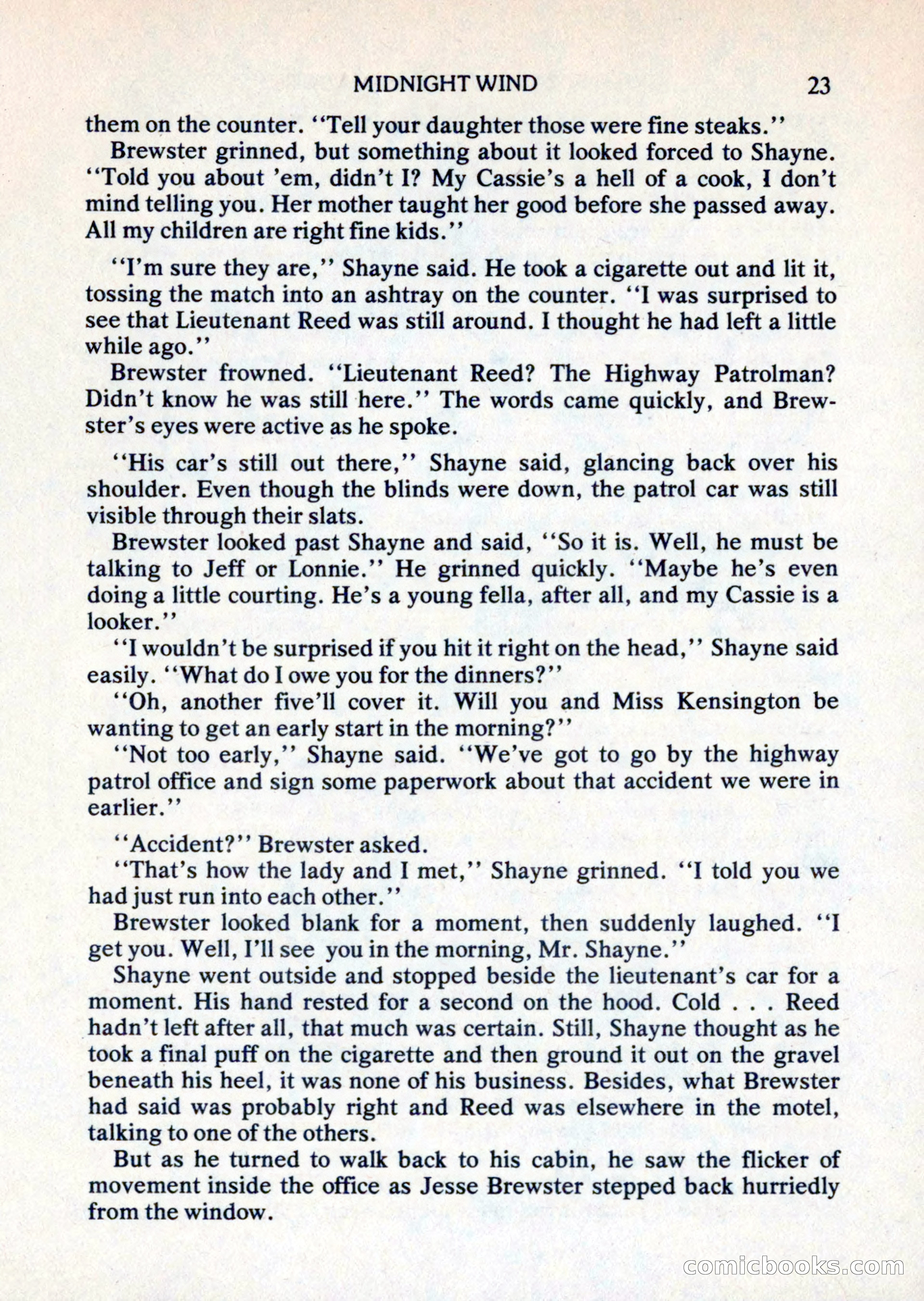 Mike Shayne Mystery Magazine, August 1981 — page 23 of 132