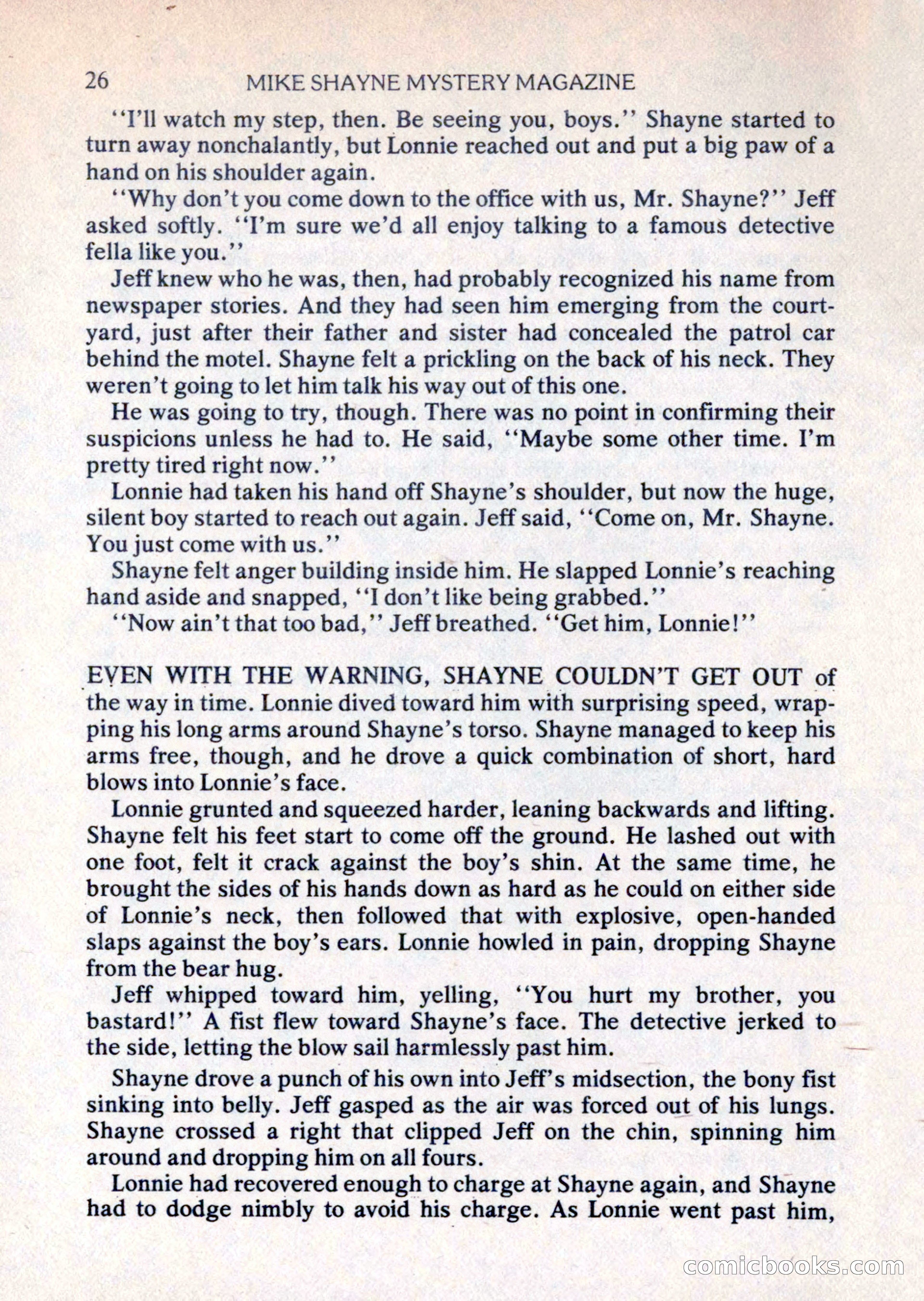Mike Shayne Mystery Magazine, August 1981 — page 26 of 132