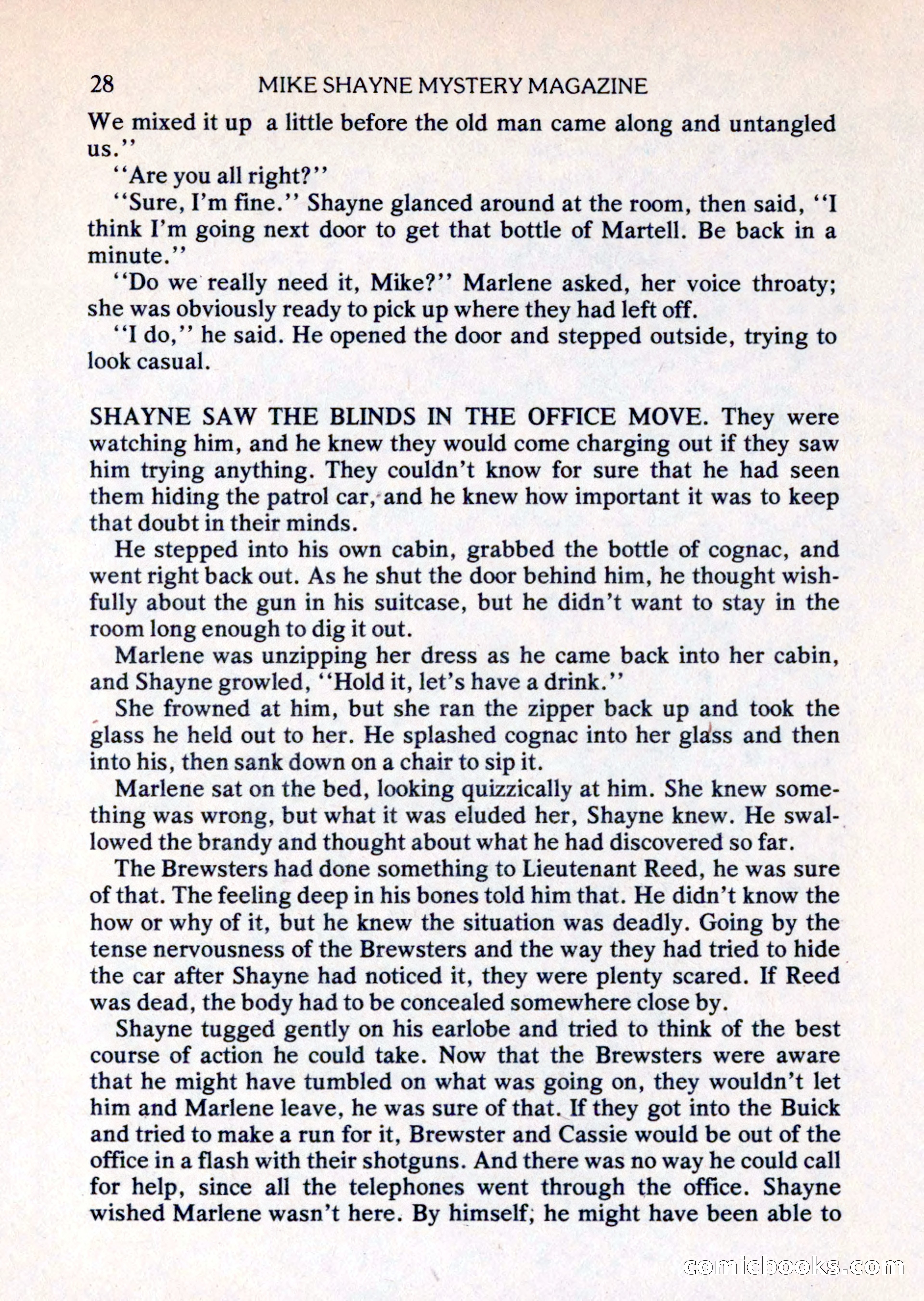 Mike Shayne Mystery Magazine, August 1981 — page 28 of 132