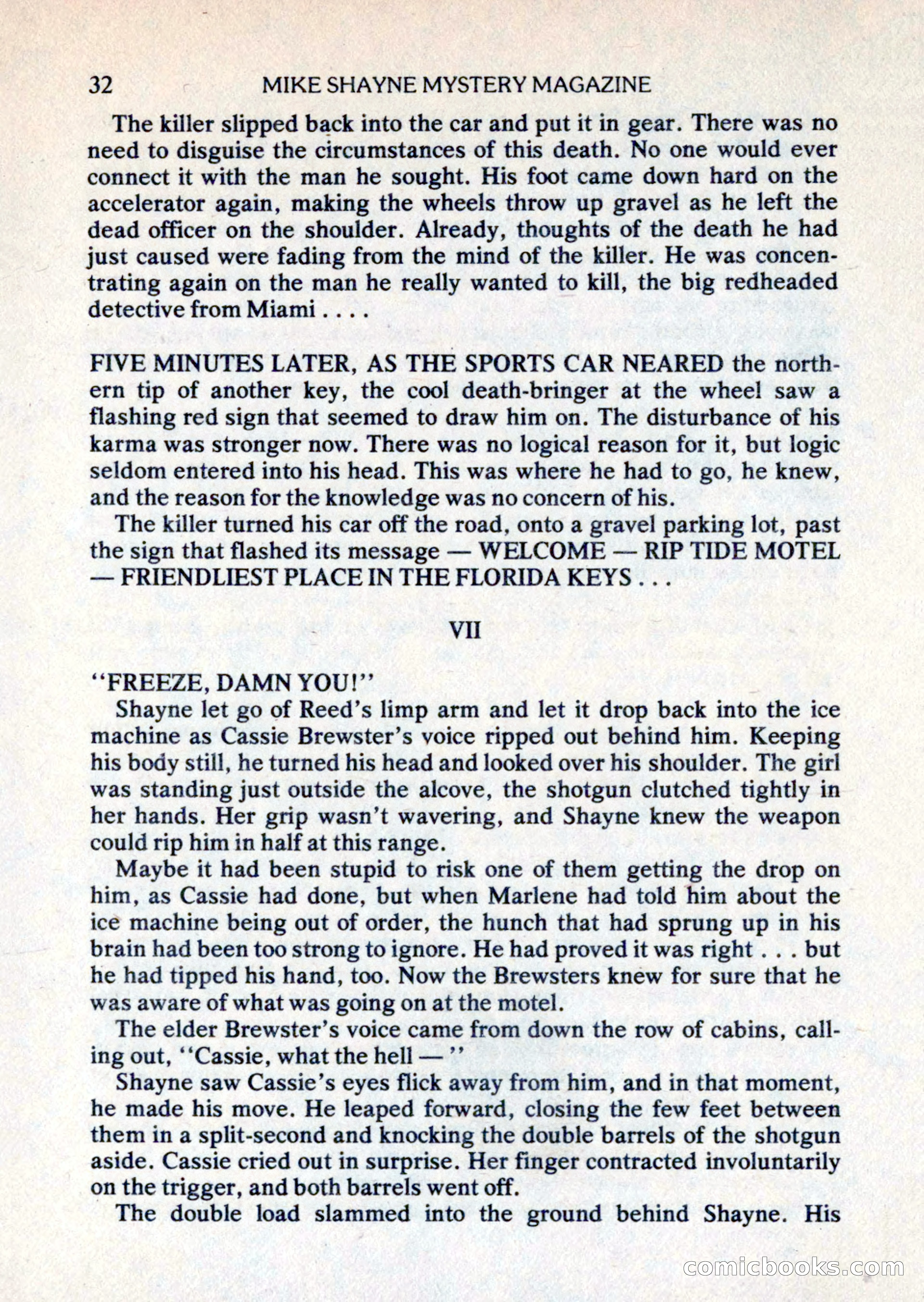 Mike Shayne Mystery Magazine, August 1981 — page 32 of 132