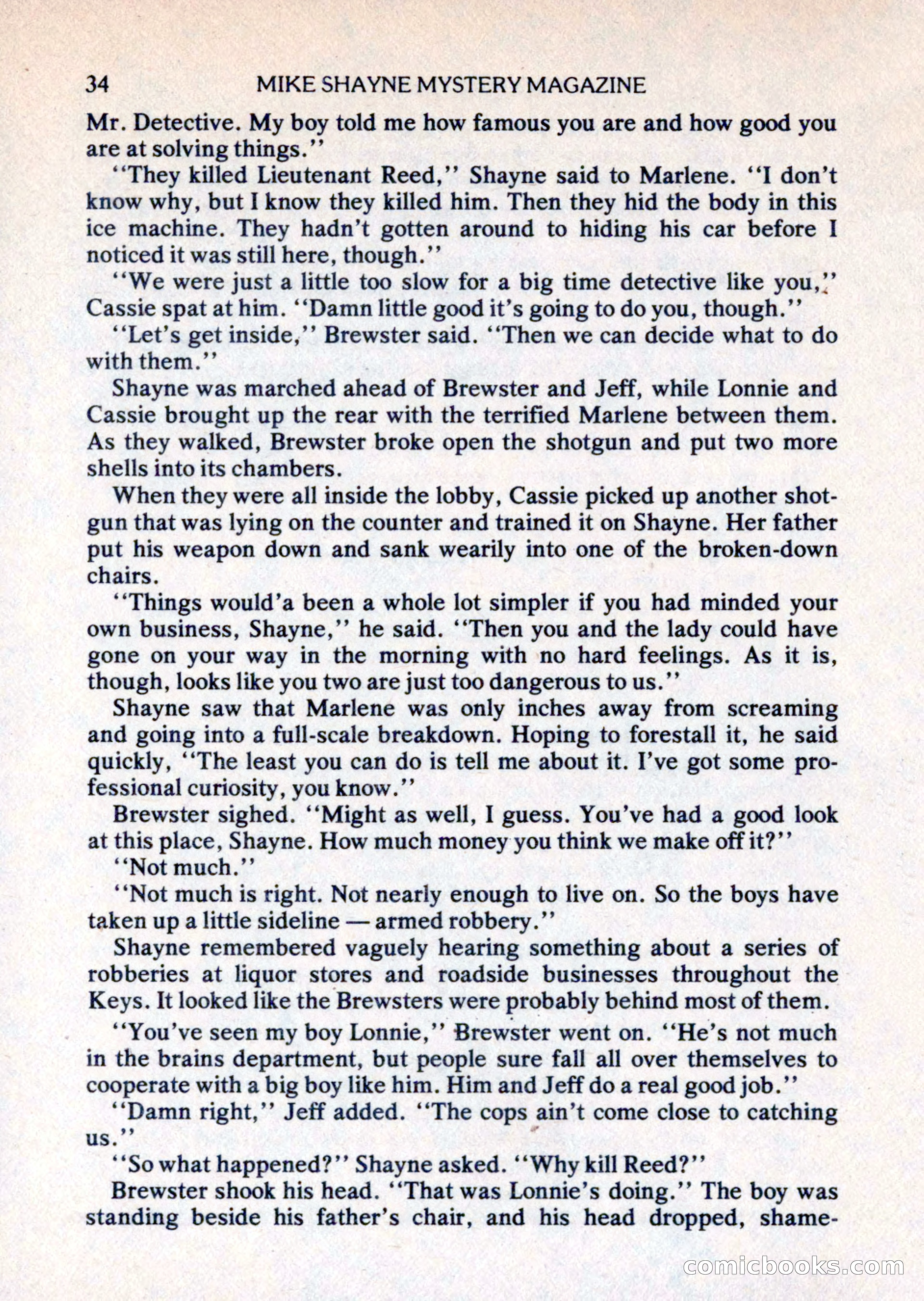 Mike Shayne Mystery Magazine, August 1981 — page 34 of 132