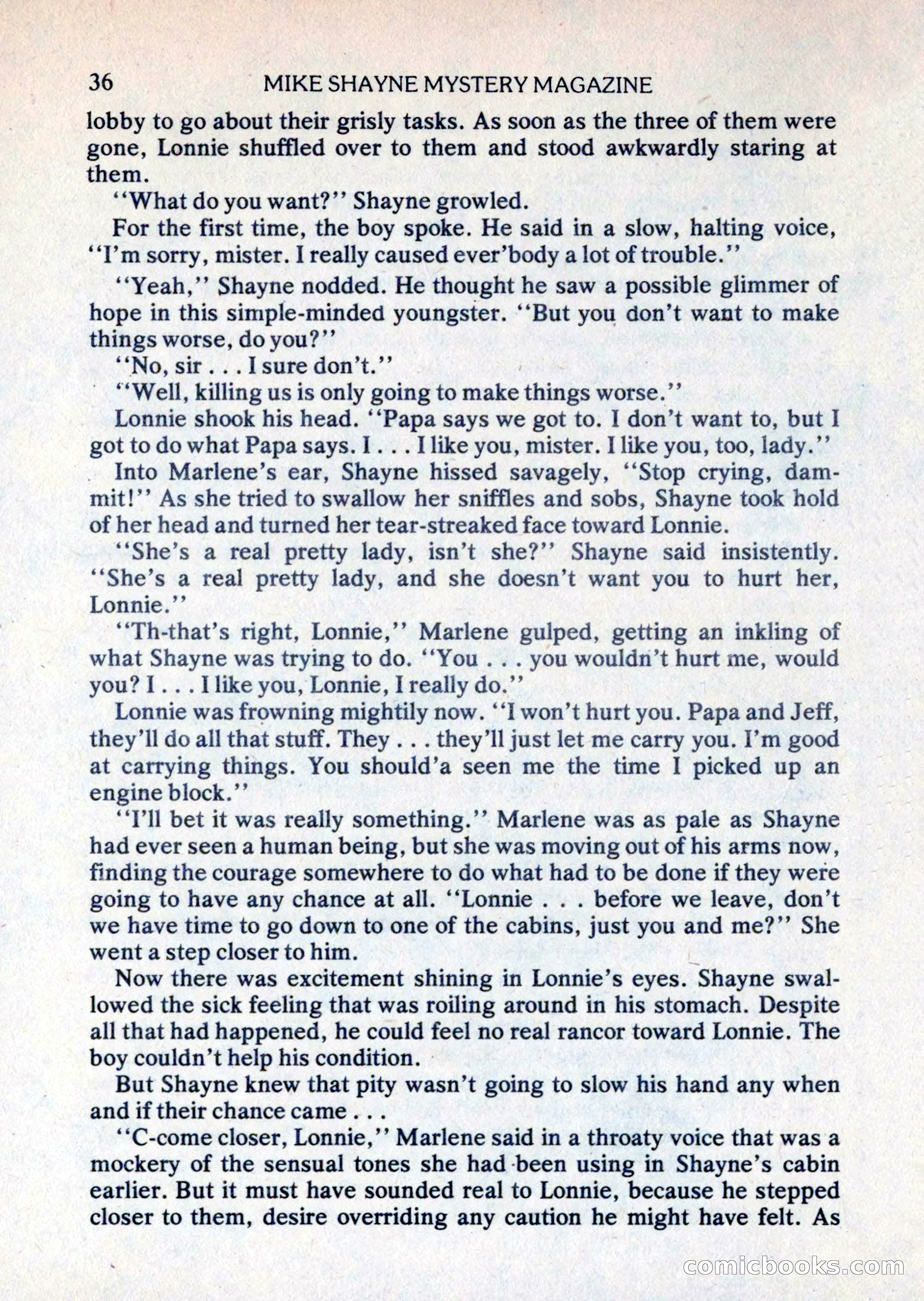 Mike Shayne Mystery Magazine, August 1981 — page 36 of 132