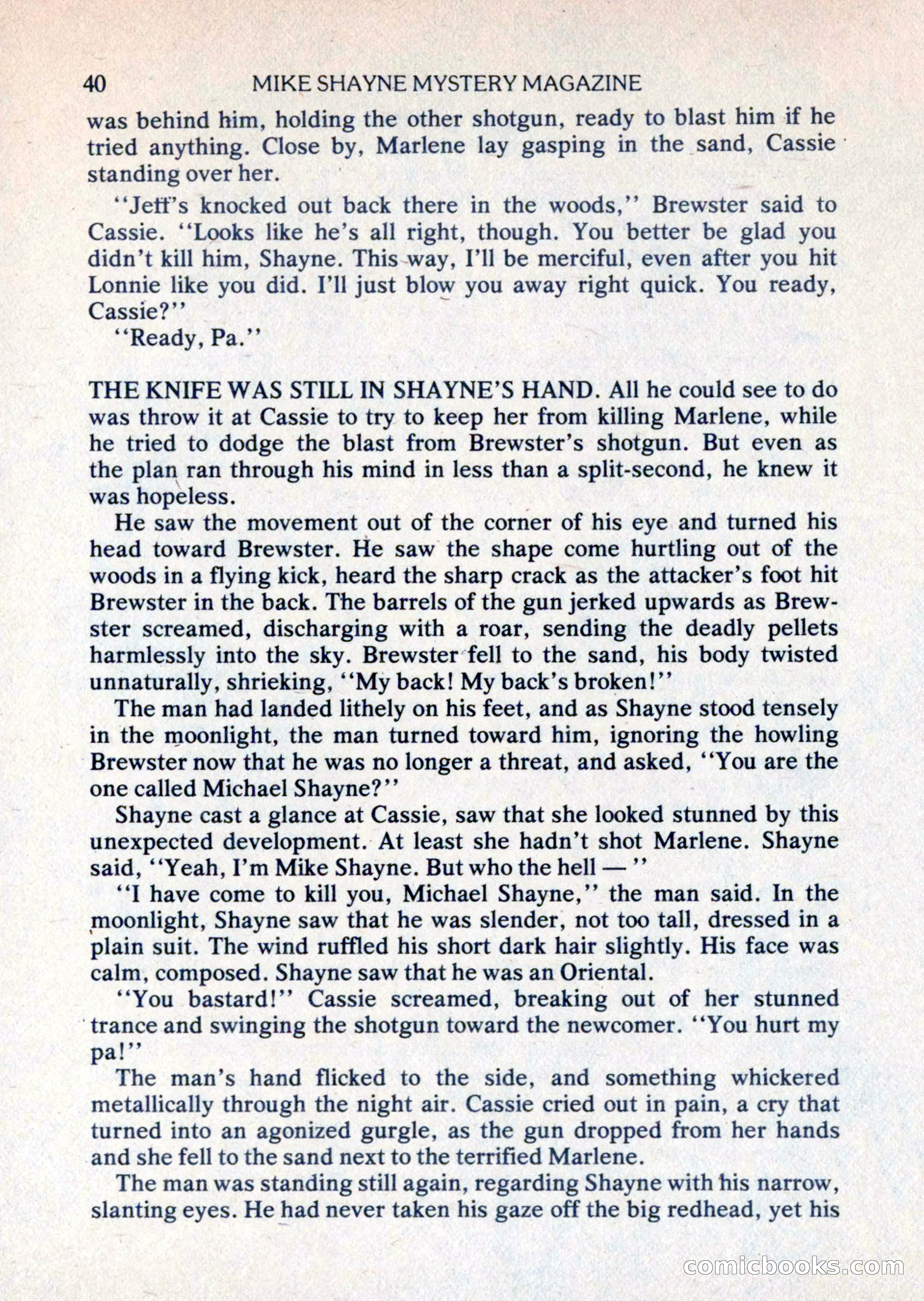 Mike Shayne Mystery Magazine, August 1981 — page 40 of 132