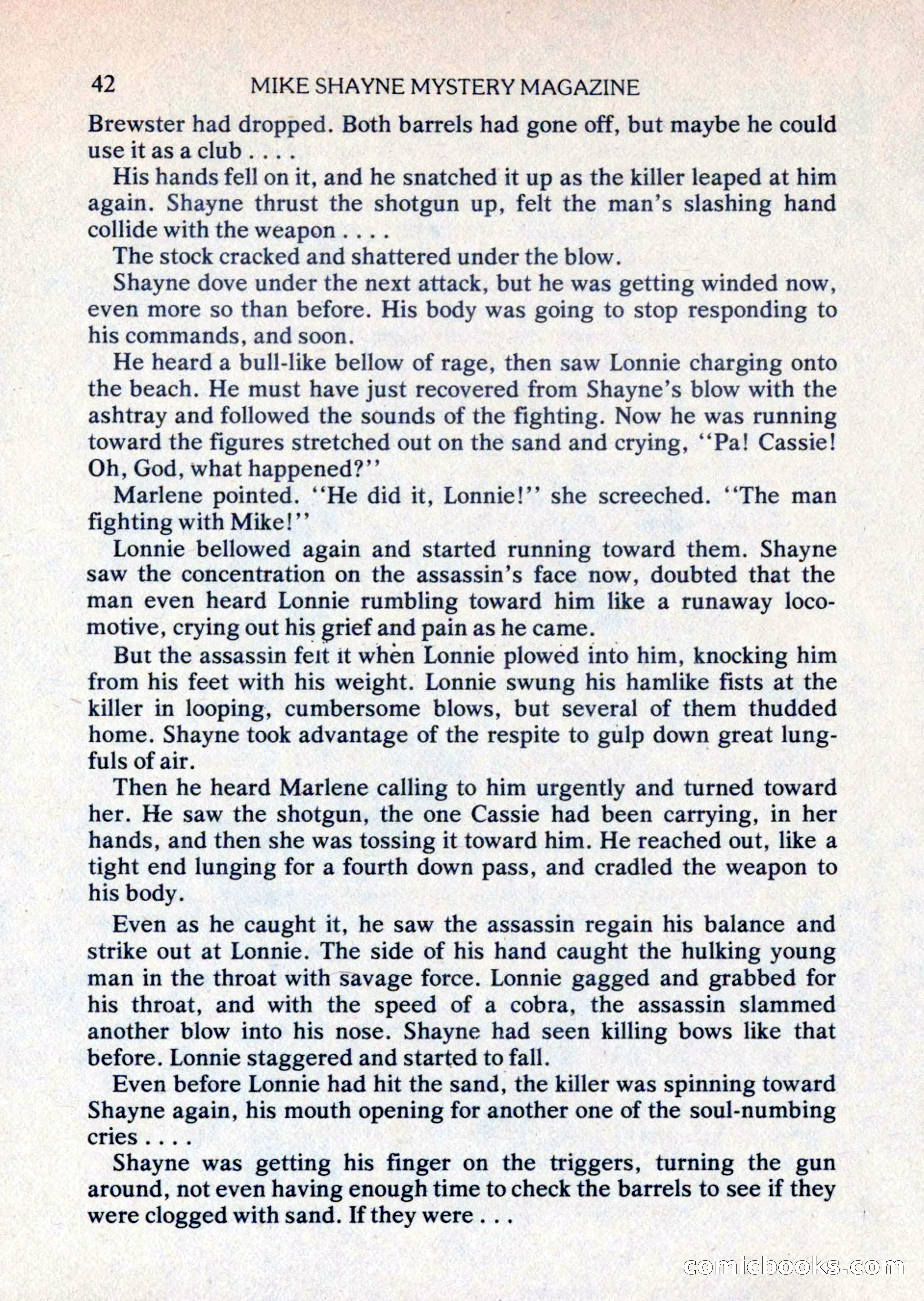 Mike Shayne Mystery Magazine, August 1981 — page 42 of 132