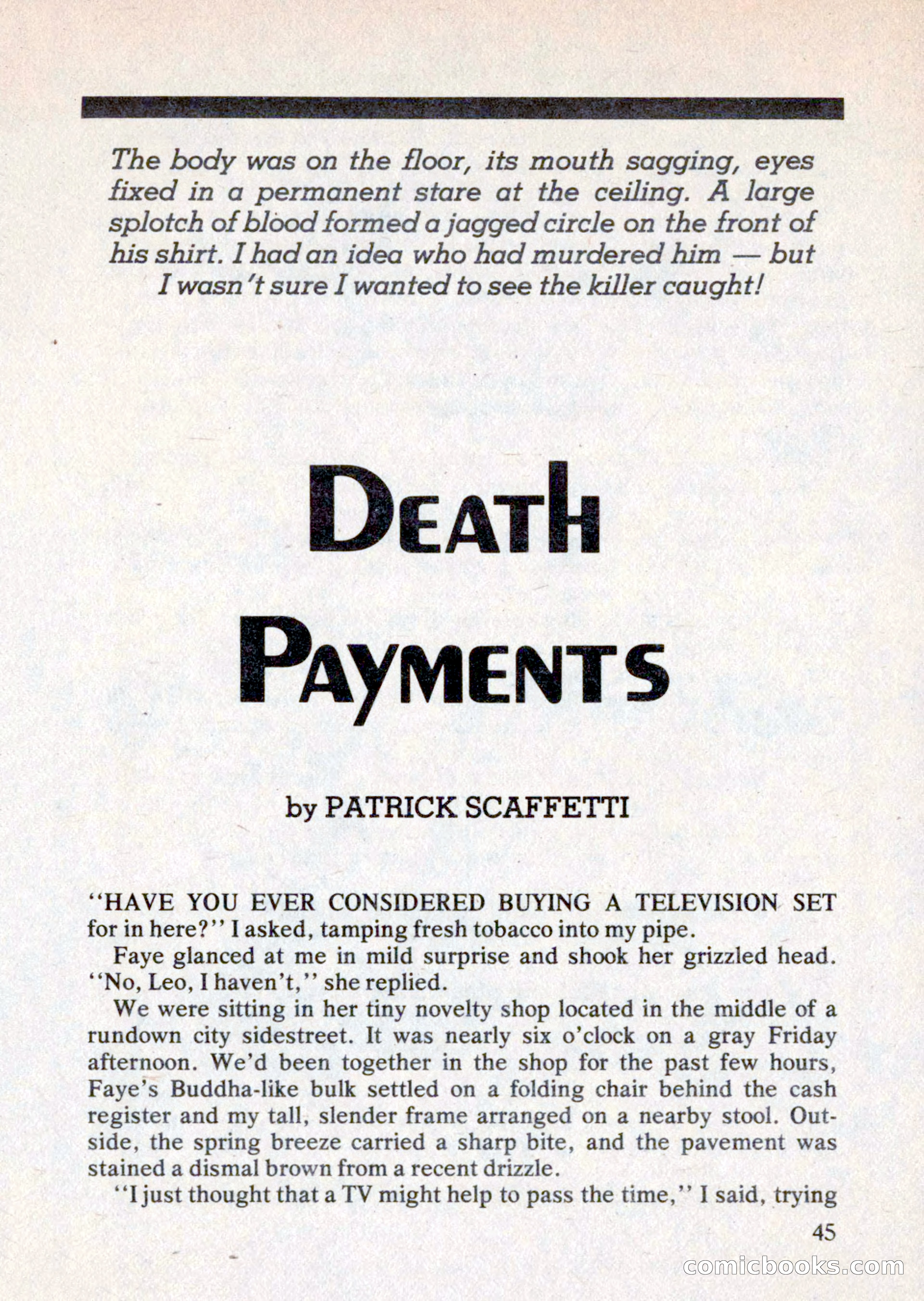 Mike Shayne Mystery Magazine, August 1981 — page 45 of 132