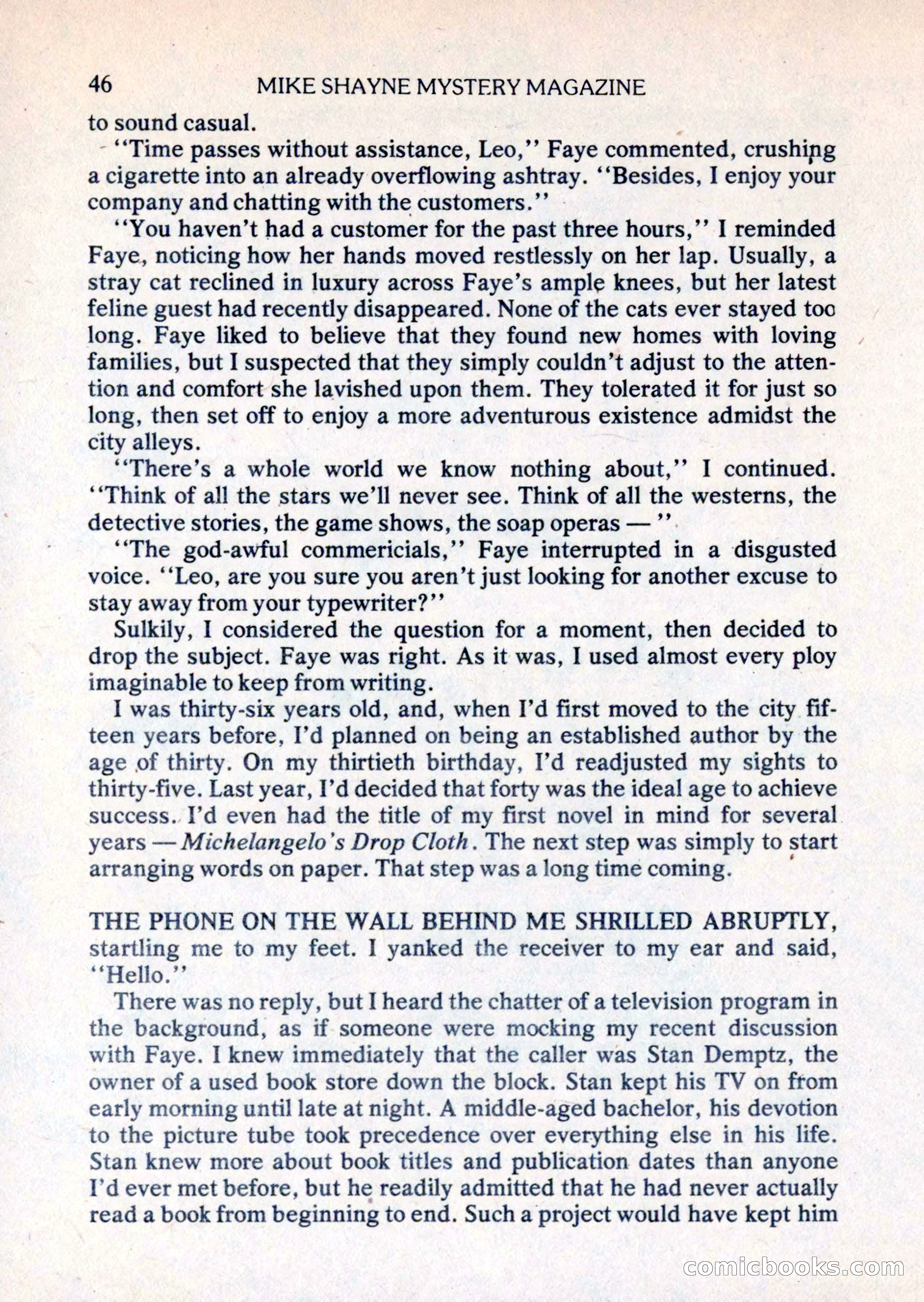Mike Shayne Mystery Magazine, August 1981 — page 46 of 132