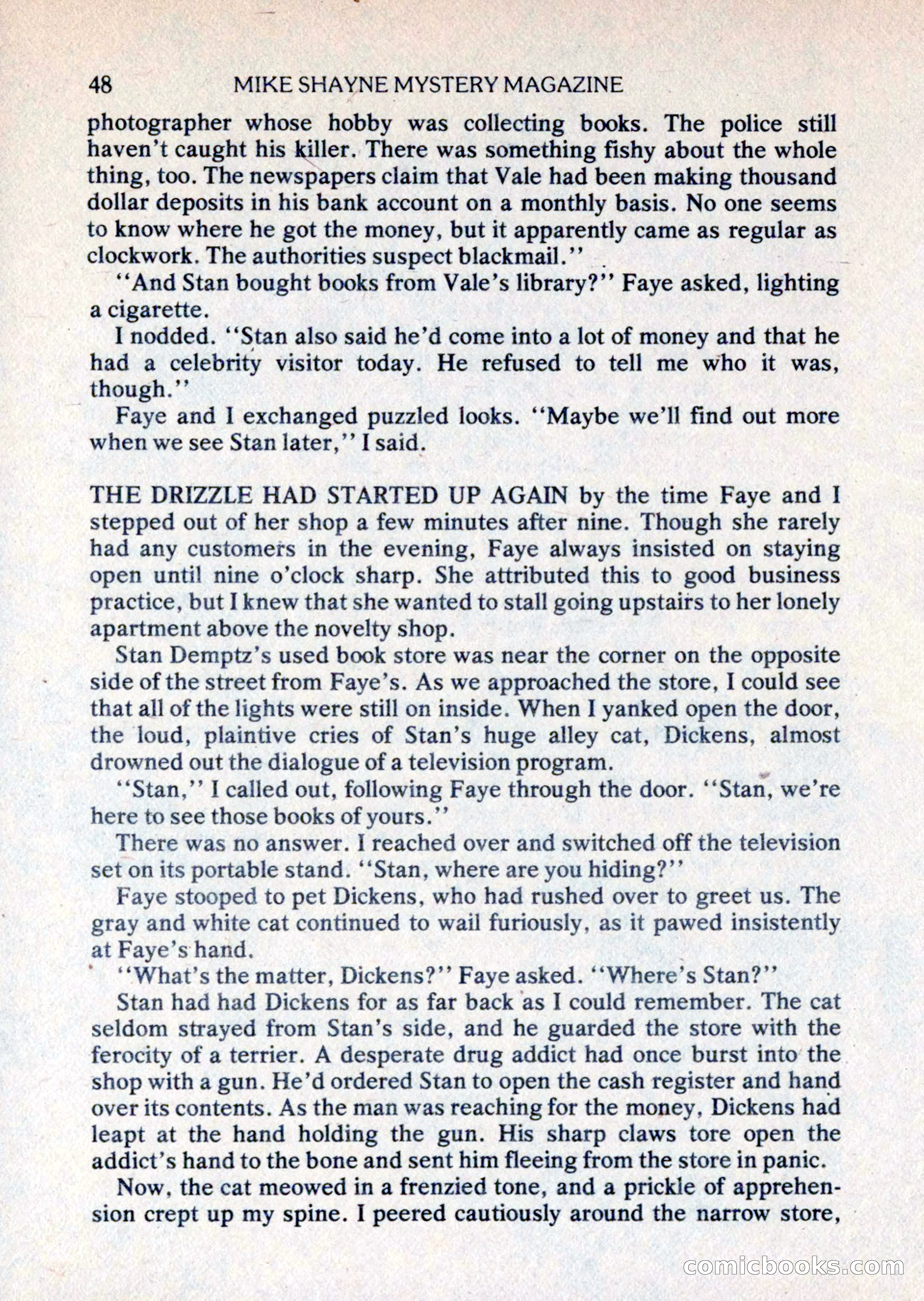 Mike Shayne Mystery Magazine, August 1981 — page 48 of 132