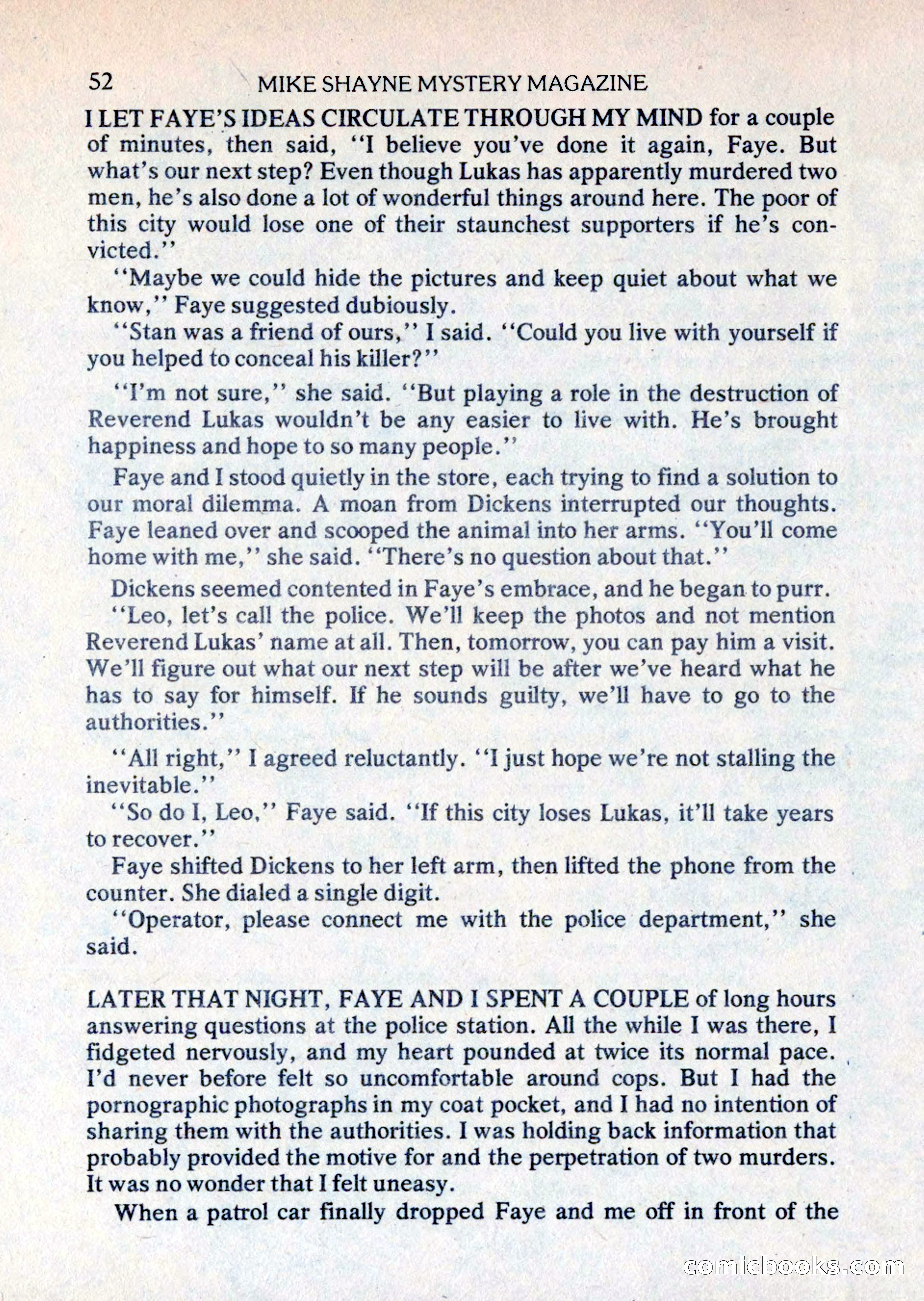 Mike Shayne Mystery Magazine, August 1981 — page 52 of 132