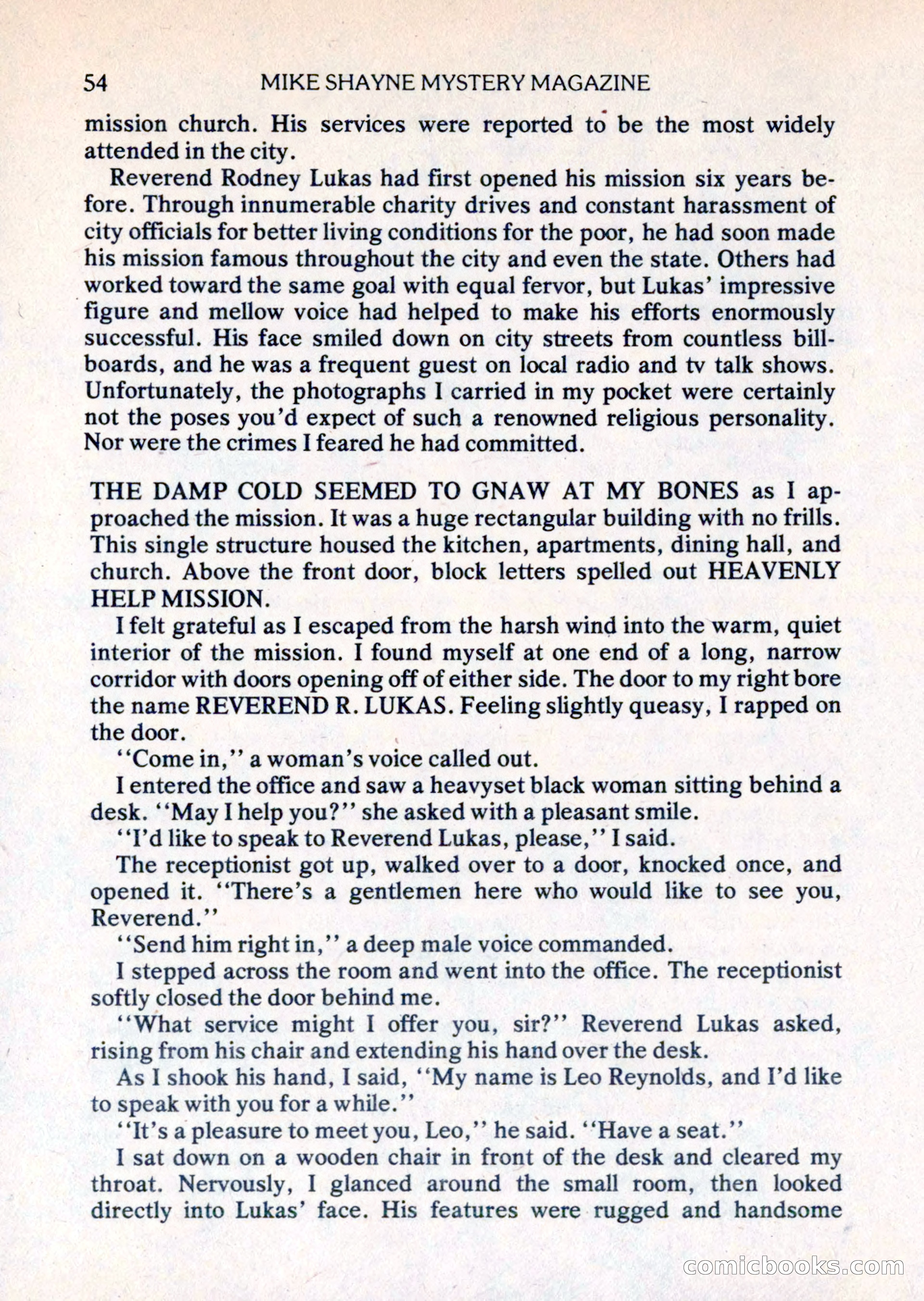 Mike Shayne Mystery Magazine, August 1981 — page 54 of 132