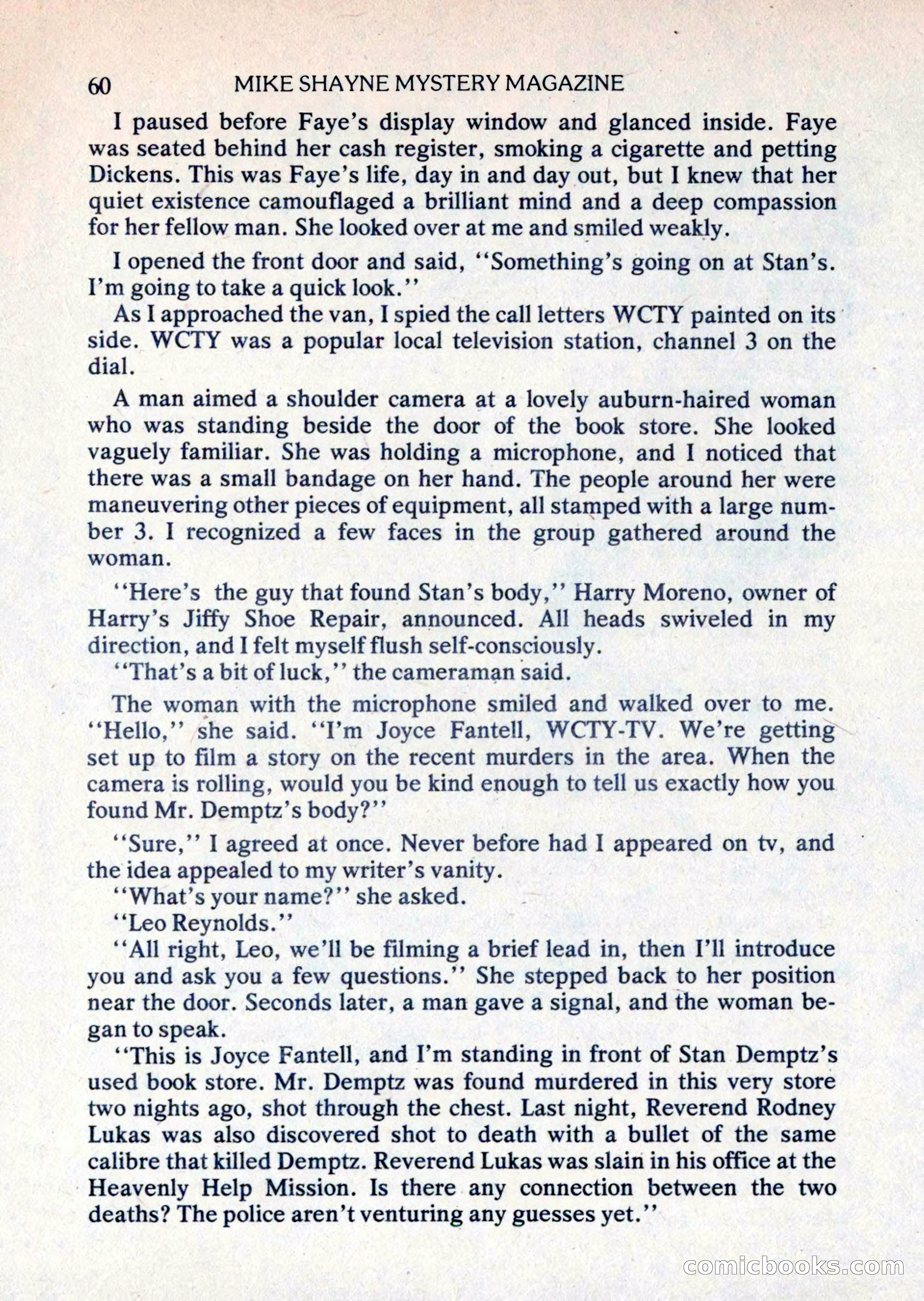 Mike Shayne Mystery Magazine, August 1981 — page 60 of 132