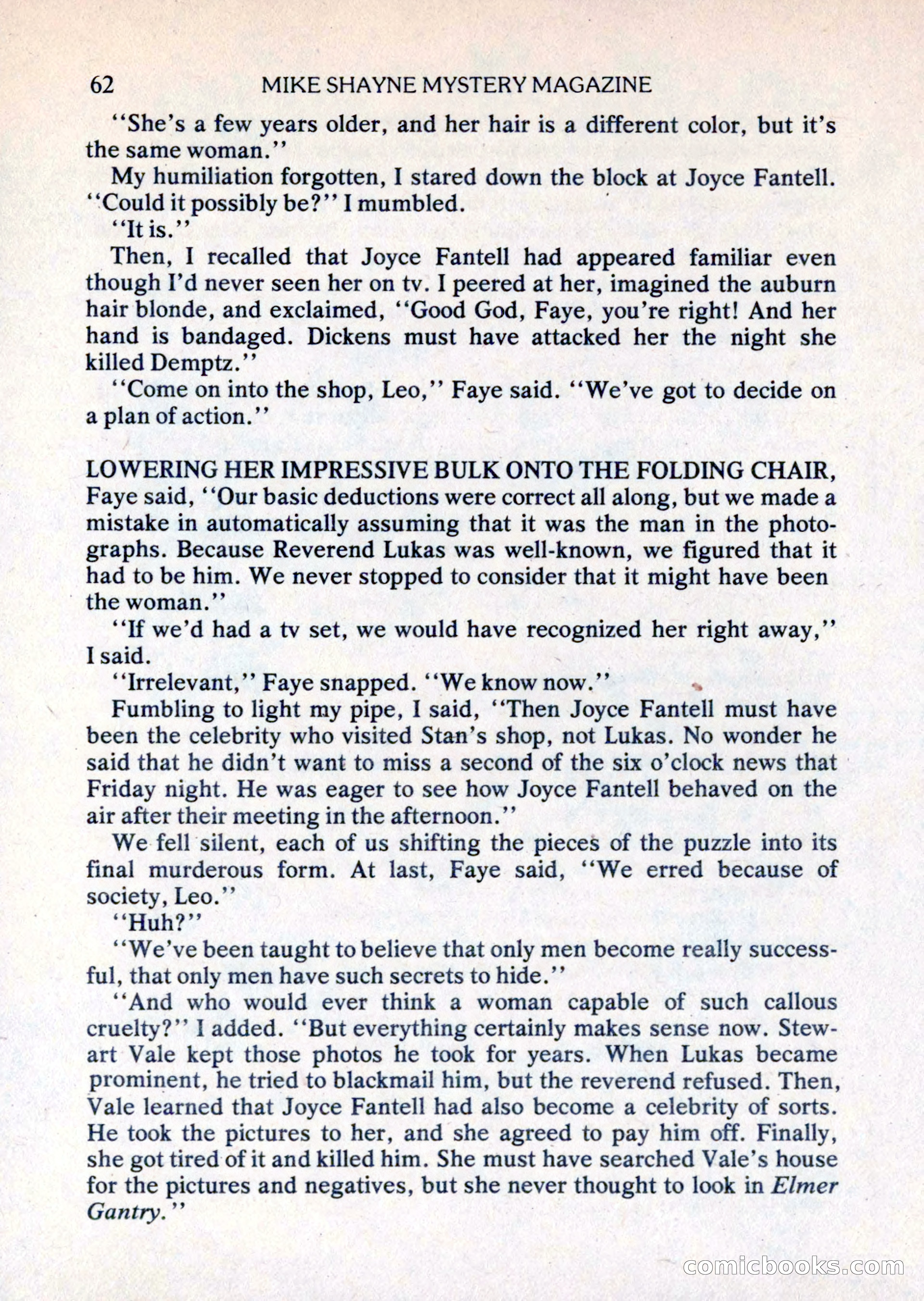Mike Shayne Mystery Magazine, August 1981 — page 62 of 132
