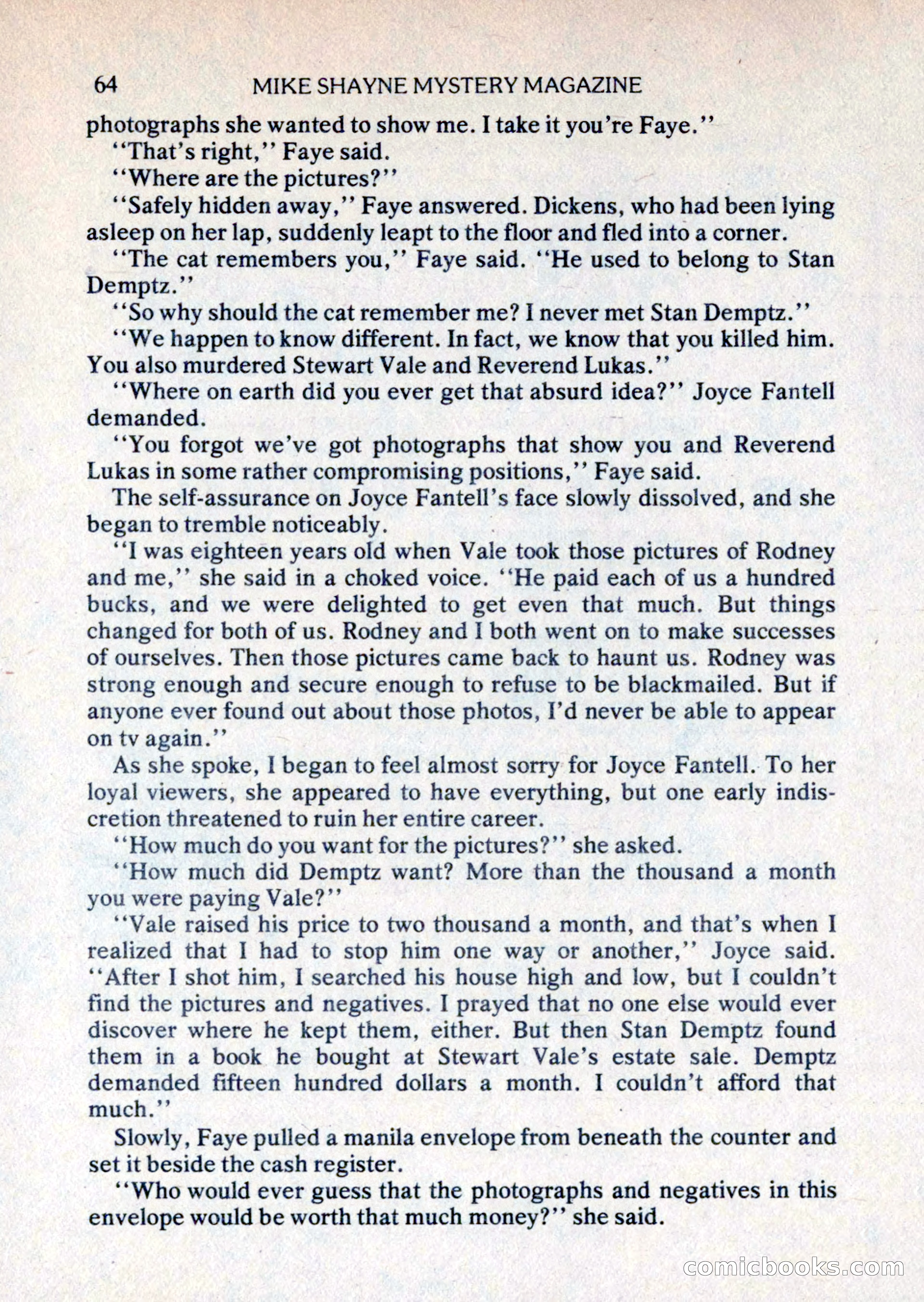 Mike Shayne Mystery Magazine, August 1981 — page 64 of 132