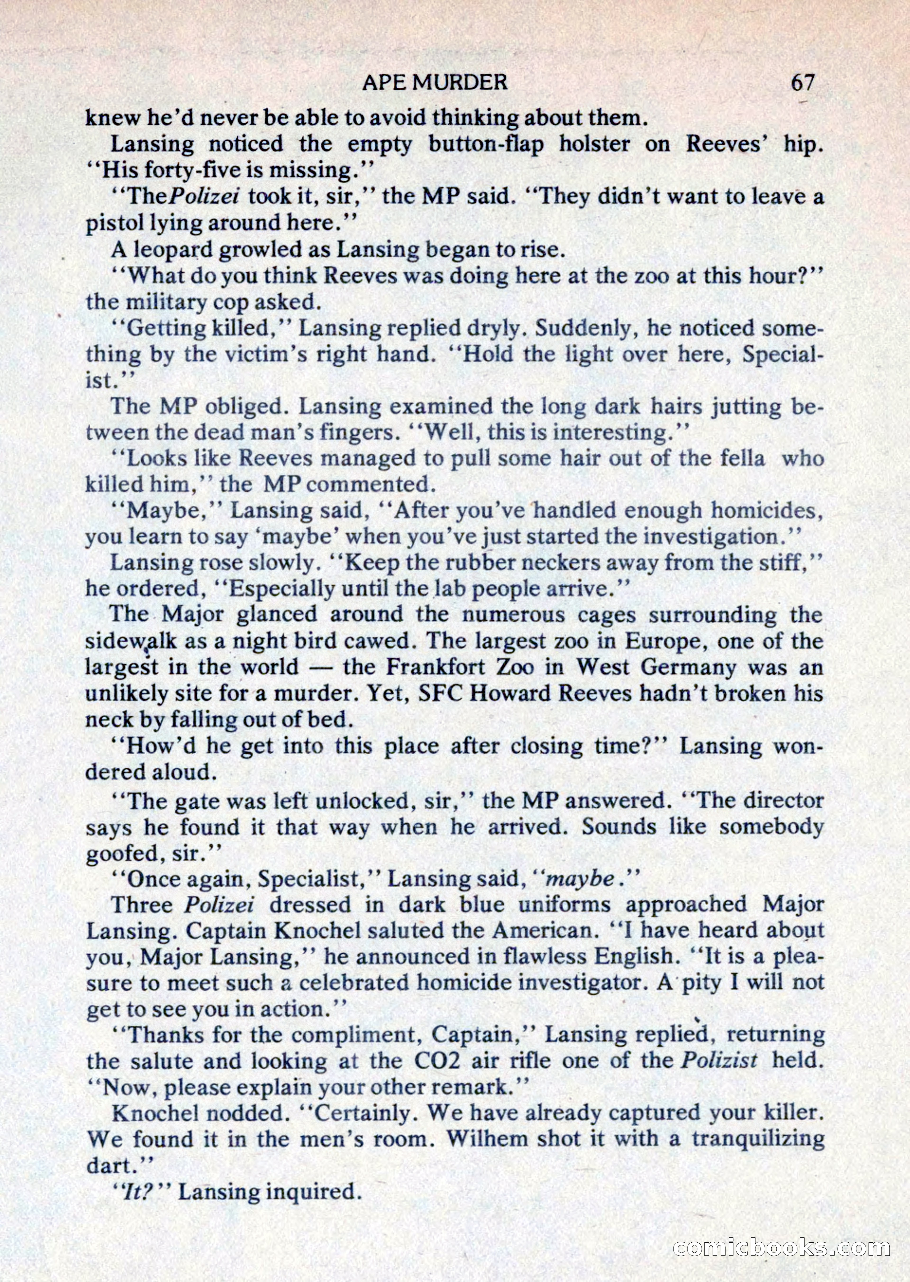 Mike Shayne Mystery Magazine, August 1981 — page 67 of 132