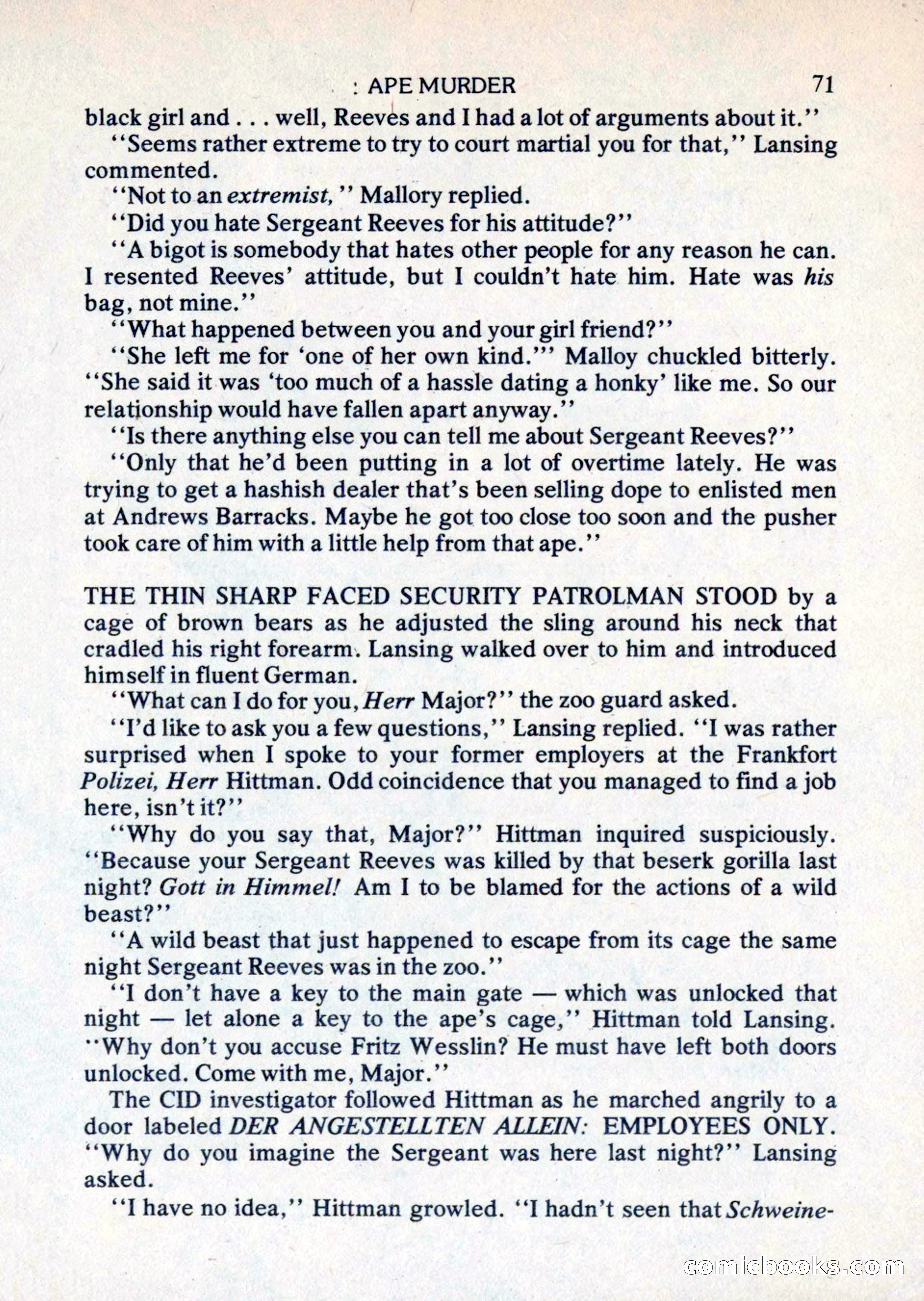 Mike Shayne Mystery Magazine, August 1981 — page 71 of 132