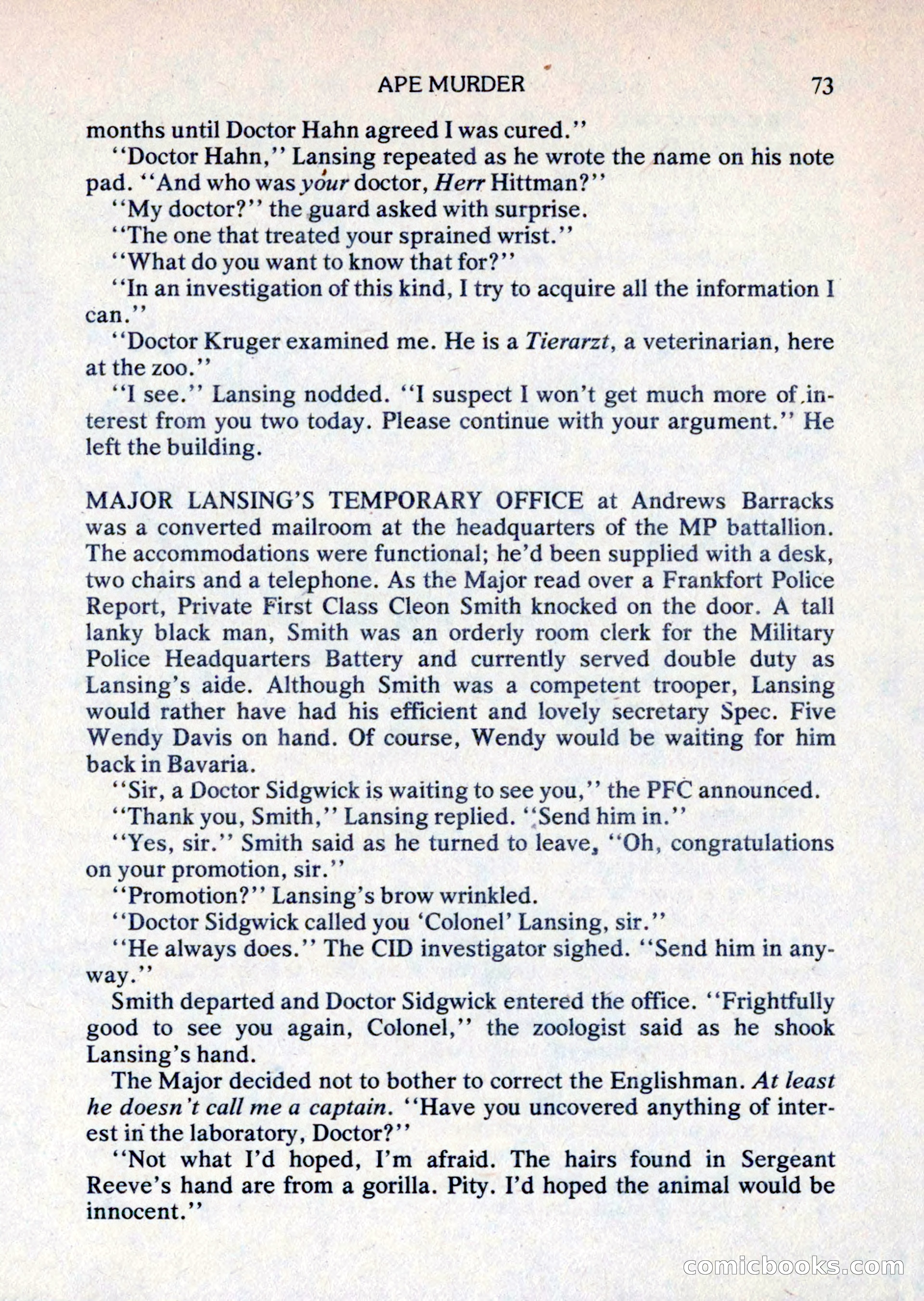 Mike Shayne Mystery Magazine, August 1981 — page 73 of 132
